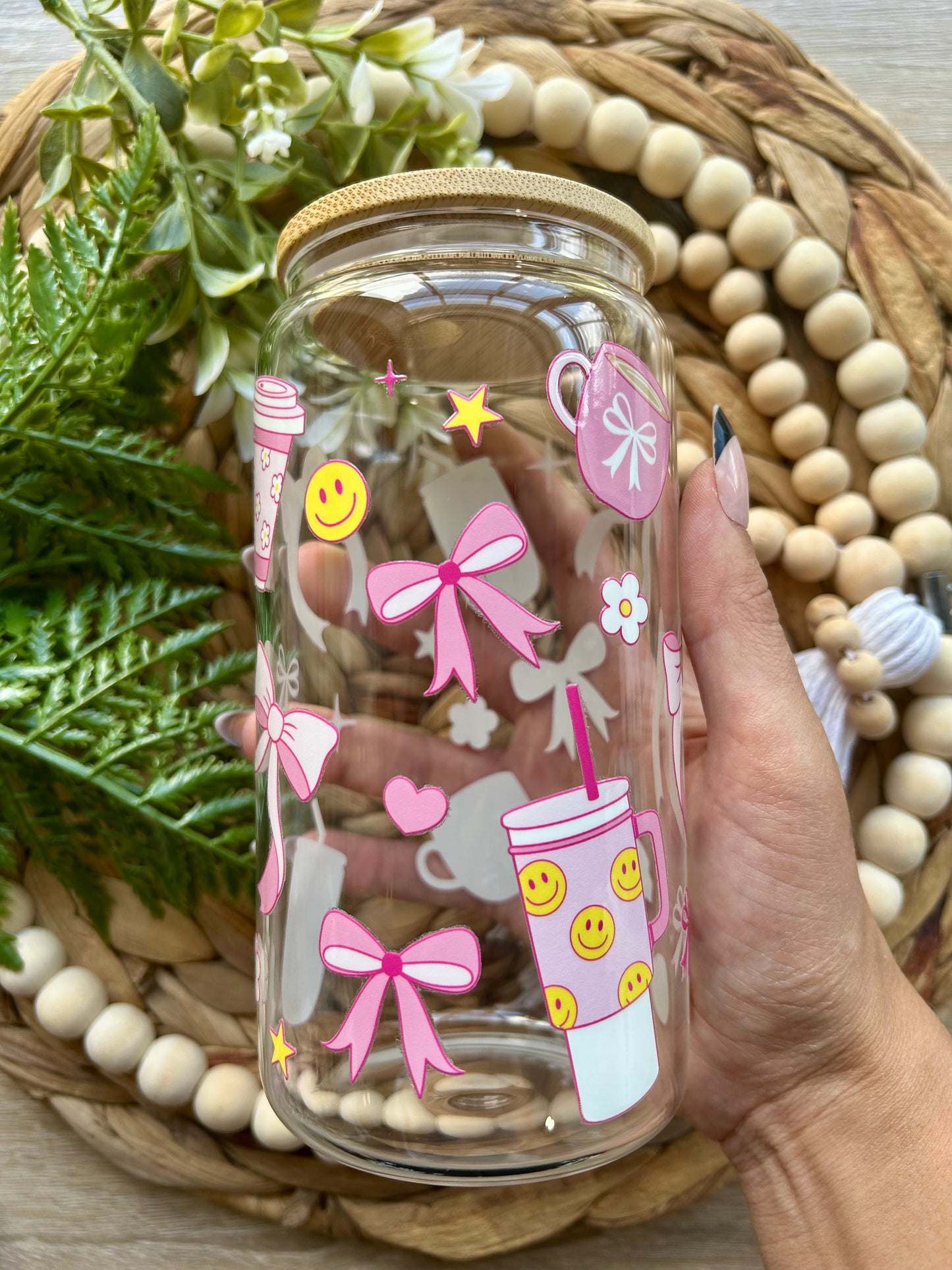 Bow Coquette Style Glass Cups || Multiple Options
