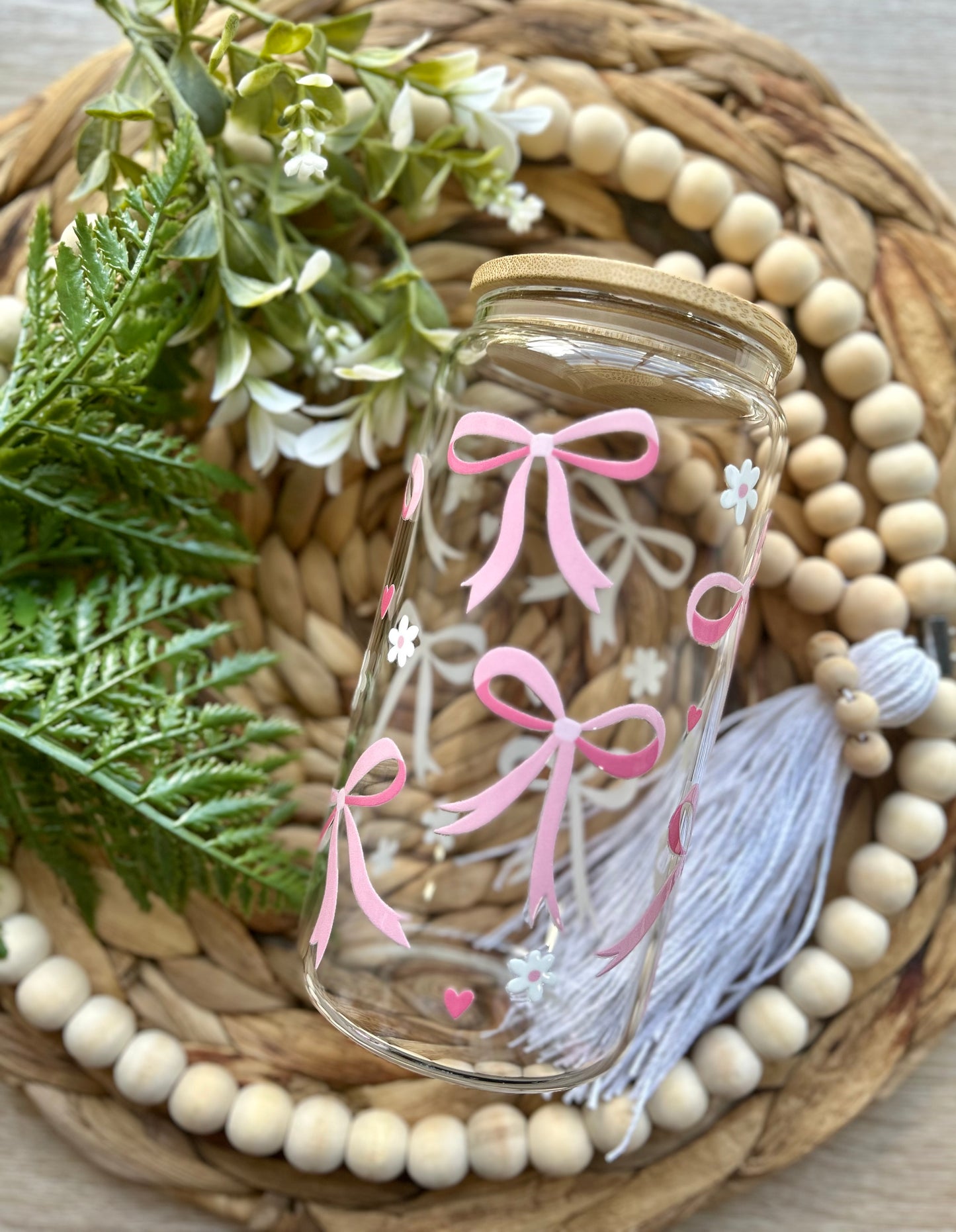 Bow Coquette Style Glass Cups || Multiple Options