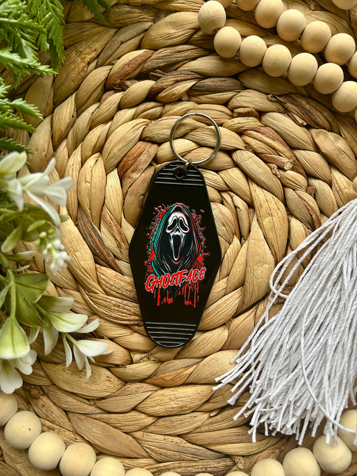 Horror Themed Motel Style Keychain || Movie Themed Motel Keychain|| Halloween Collection