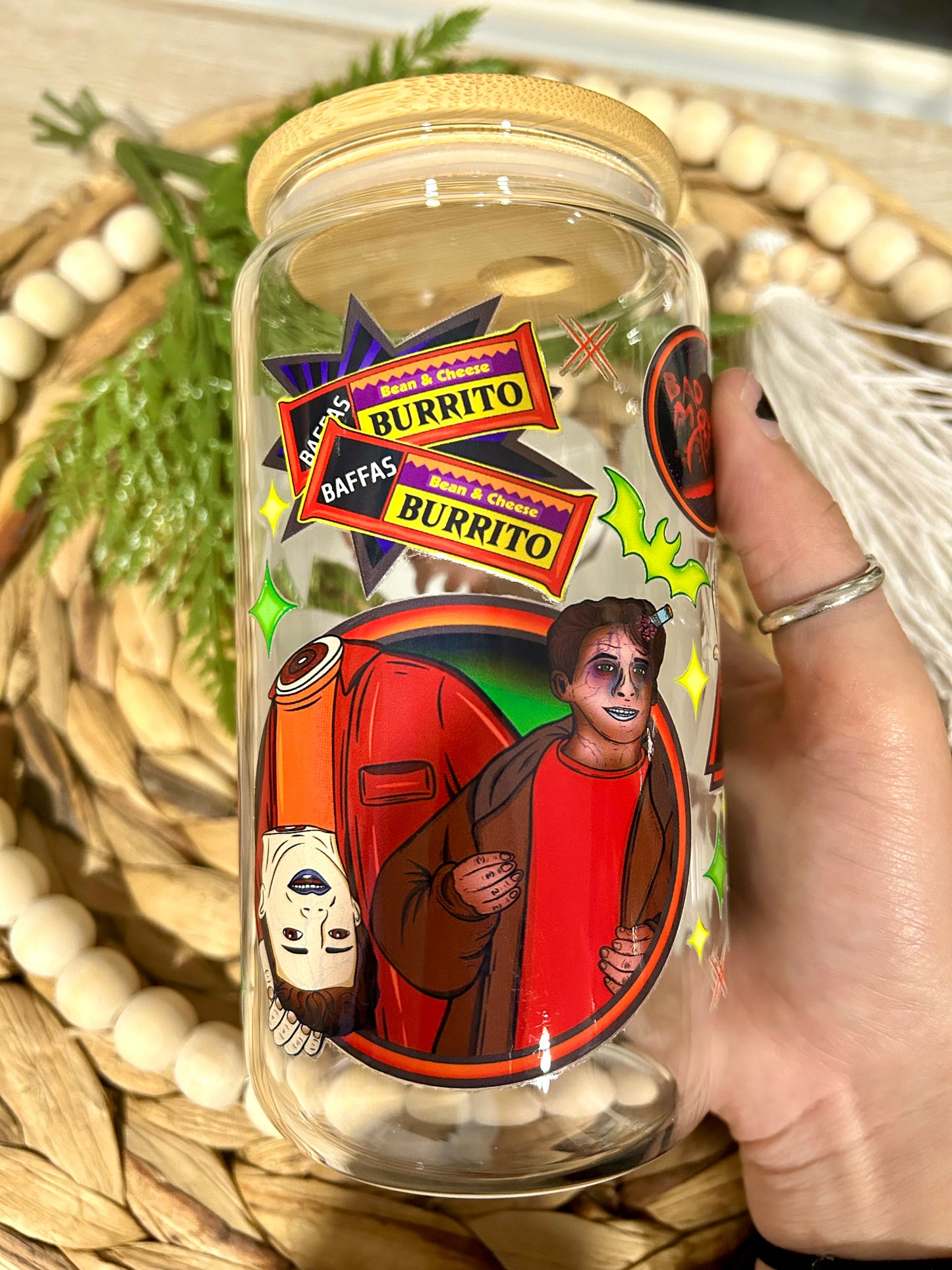 Idle Horror Hand Inspired Glass Cup