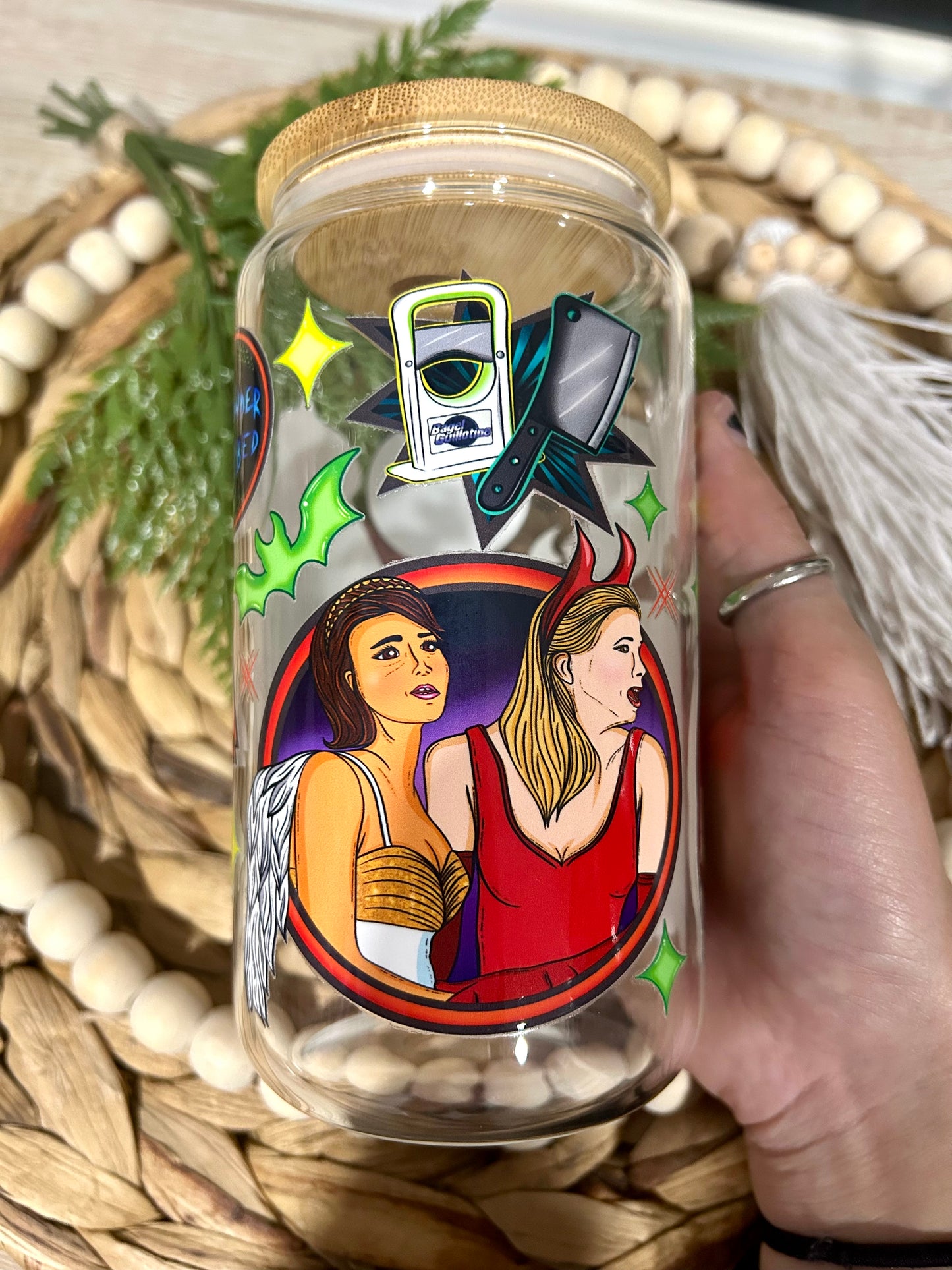 Idle Horror Hand Inspired Glass Cup