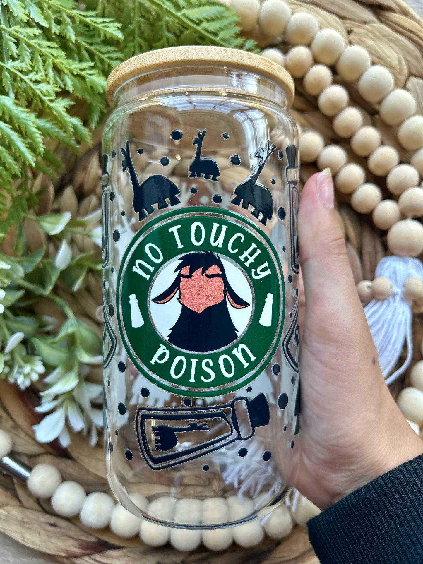 Kuzco Poison Themed Glass Cup