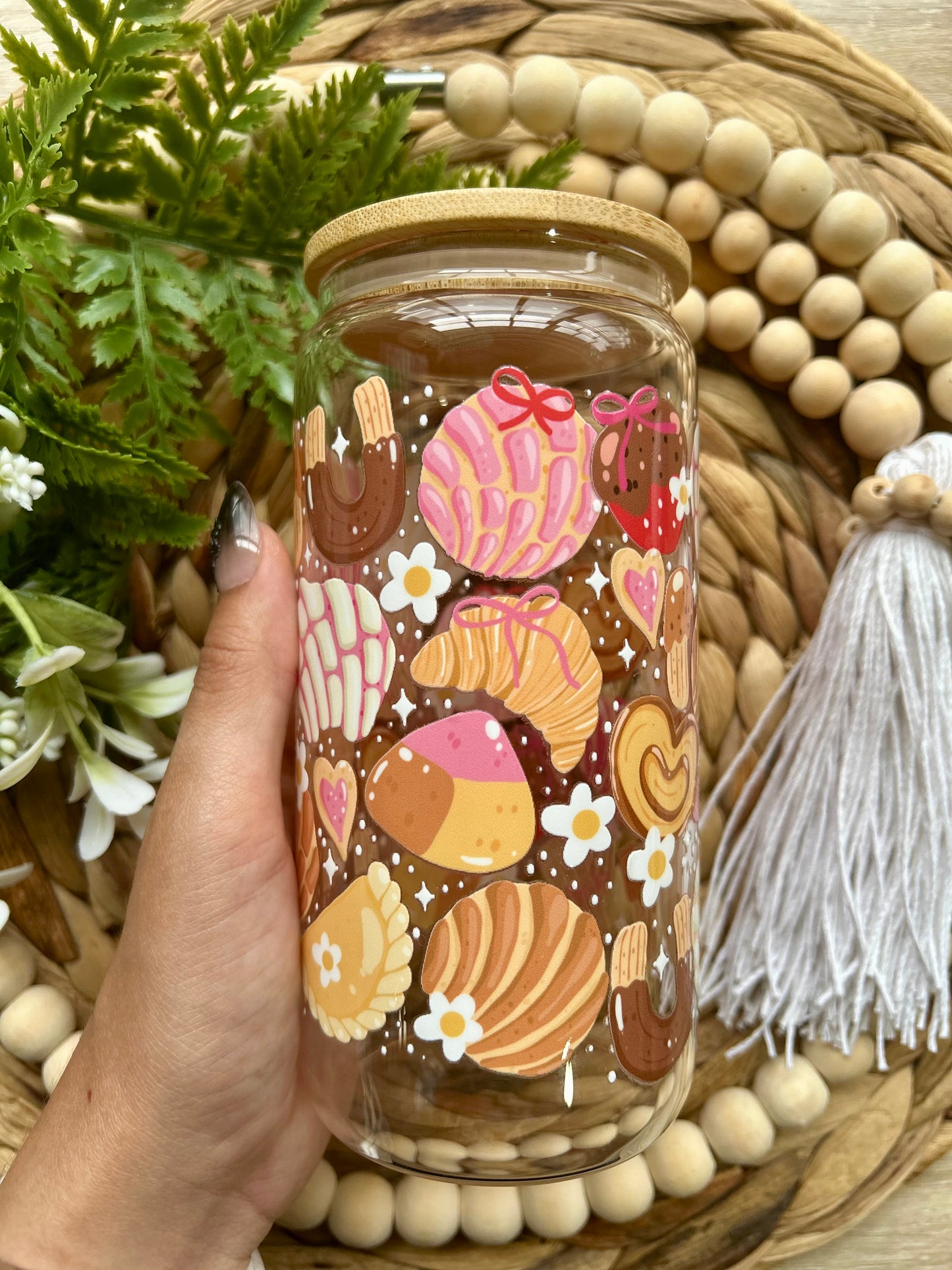 Conchas & Sweets Themed Glass Cup