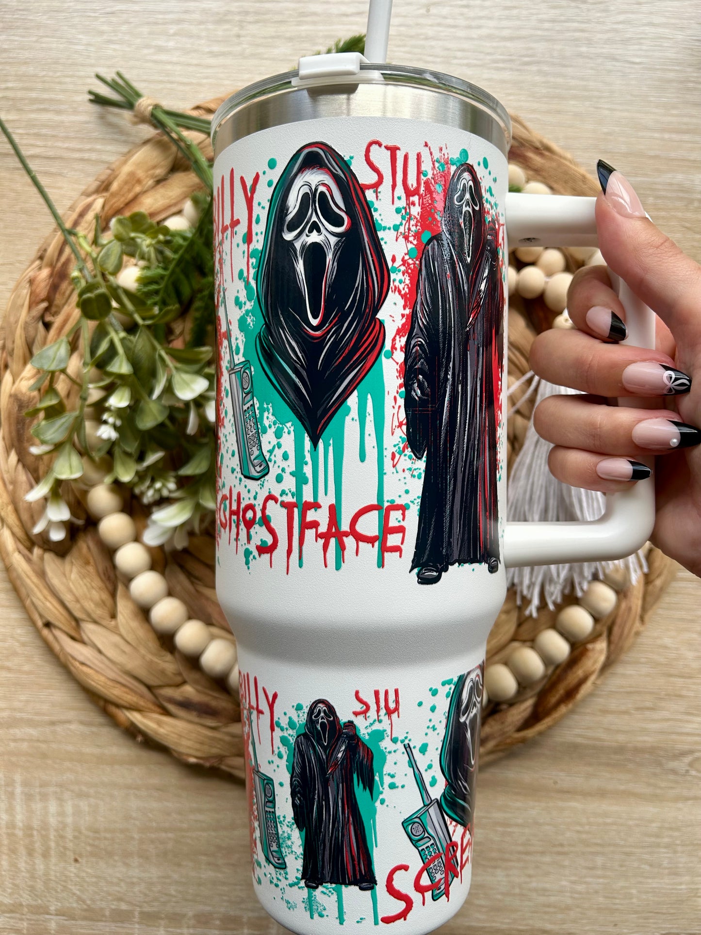 Horror Themed 40 Oz Tumblers || Multiple Options || Halloween Collection