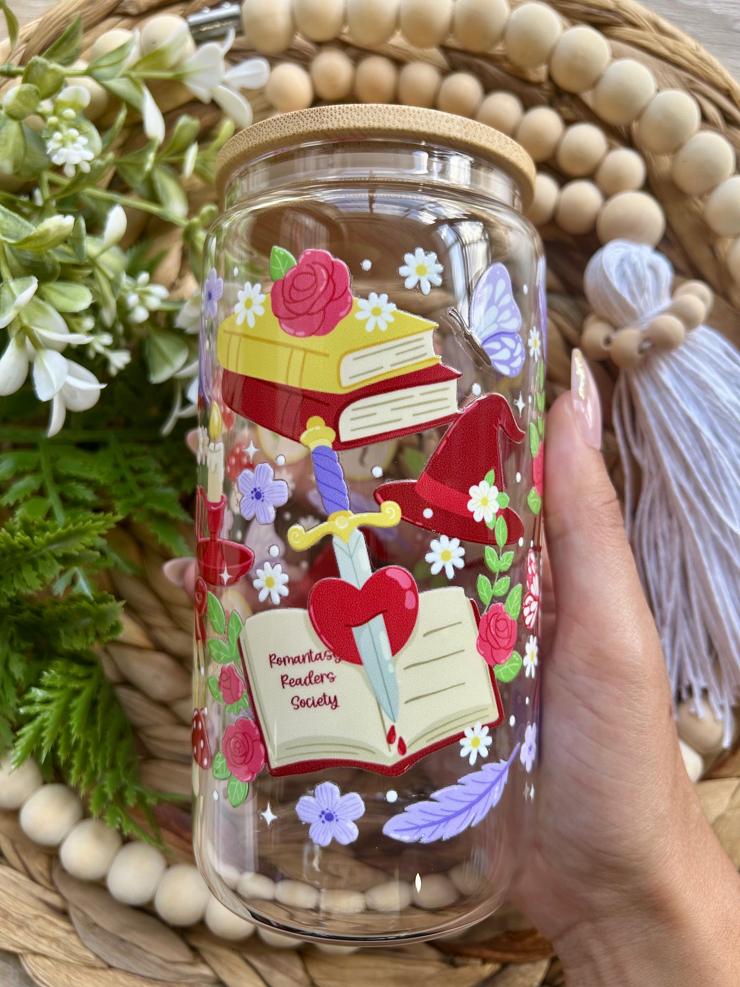 Romantasy Themed Glass Cups