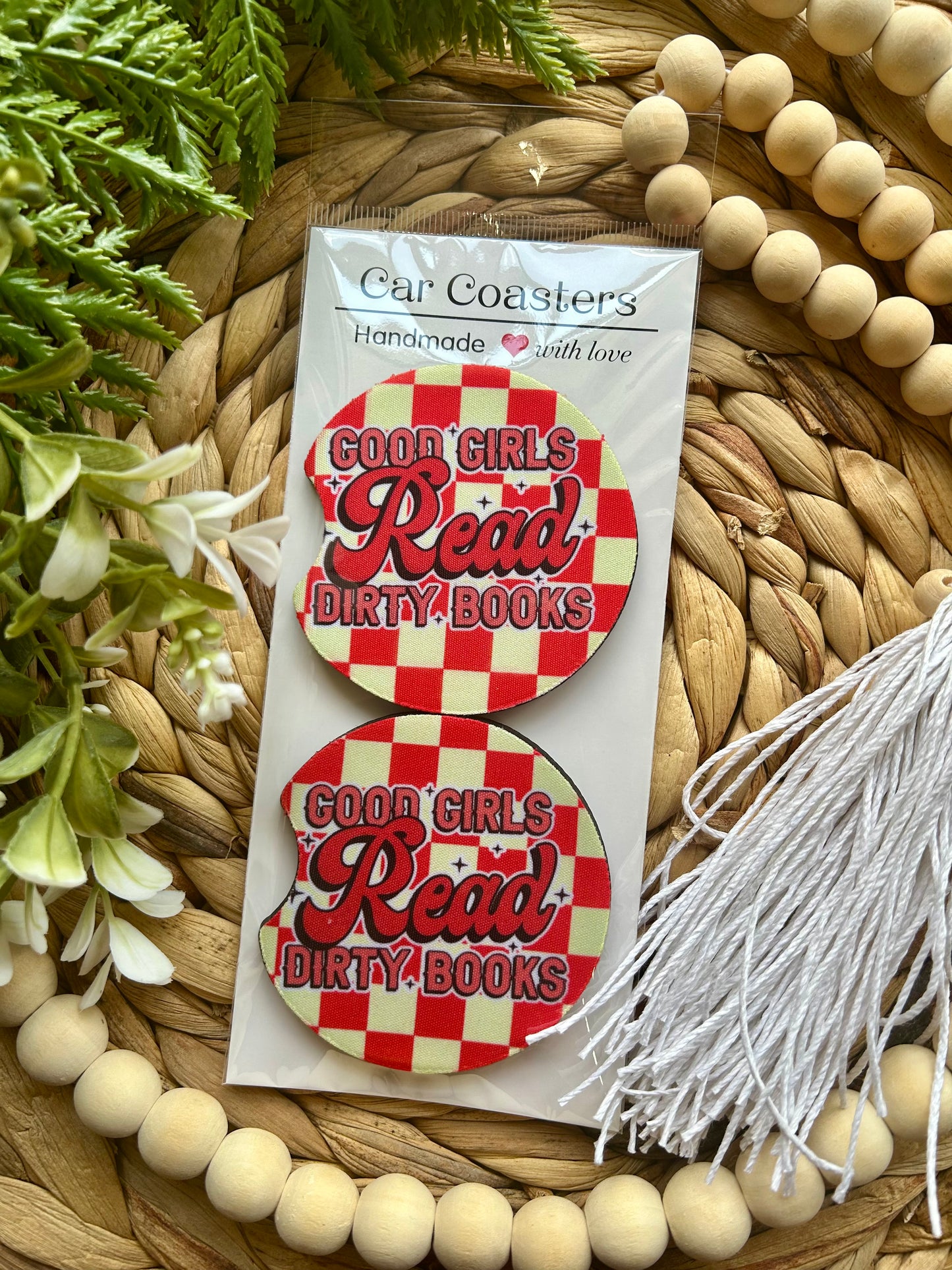 Book Themed Car Coaster || Book Lovers Collection