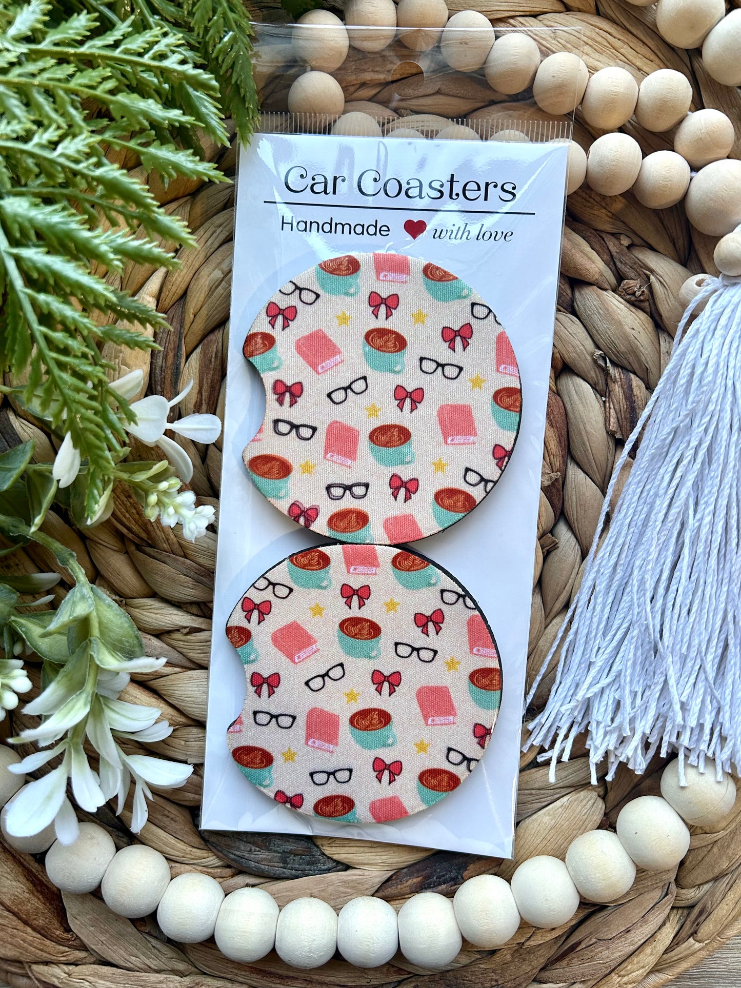Book Themed Car Coaster || Book Lovers Collection