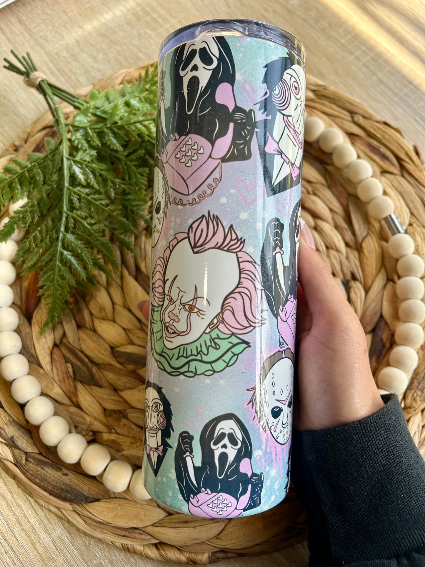Horror Icons Themed Steel Tumbler - Glass & Glamour Co.
