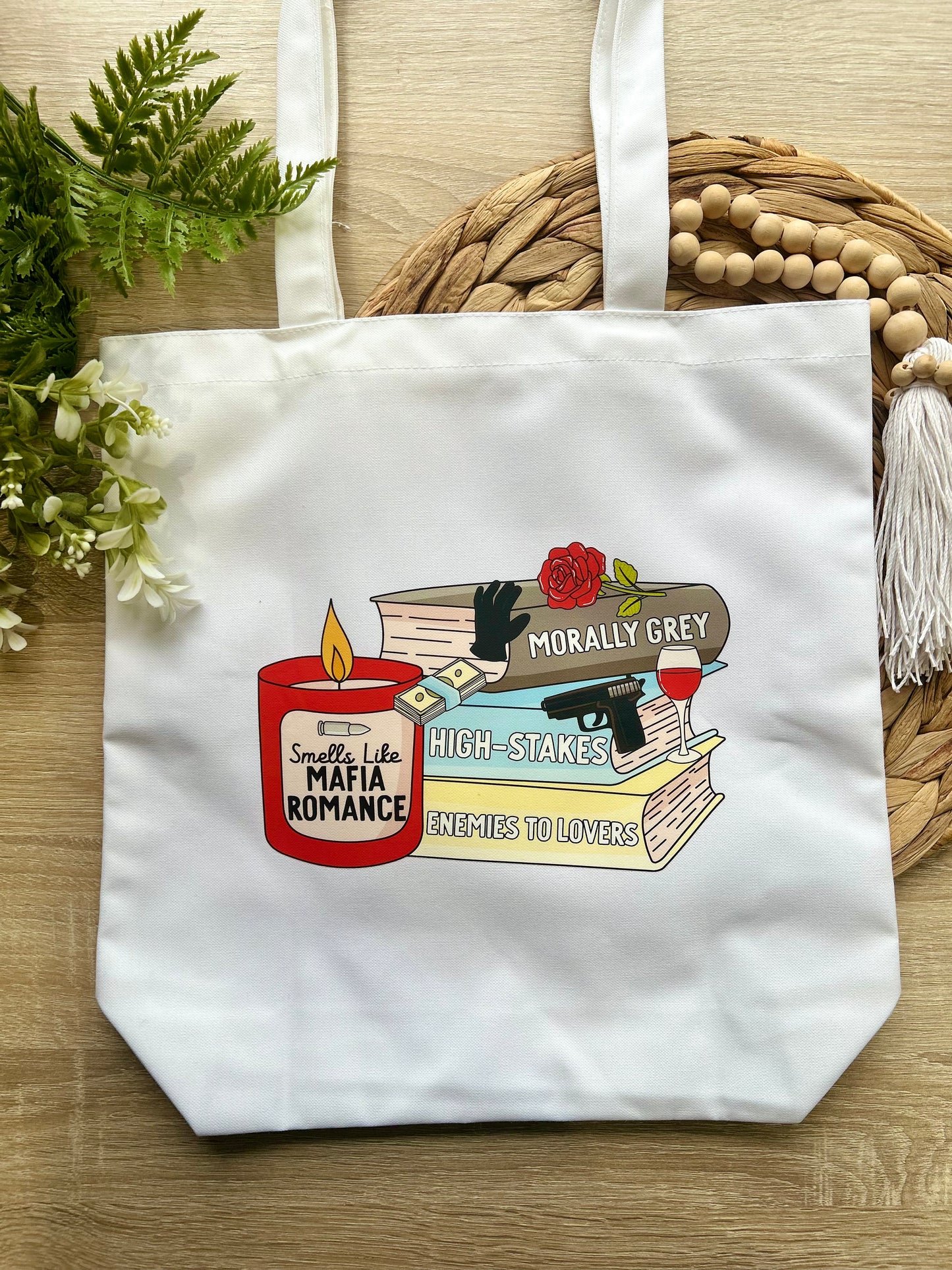 Book Themed Tote Bag || Multiple Designs