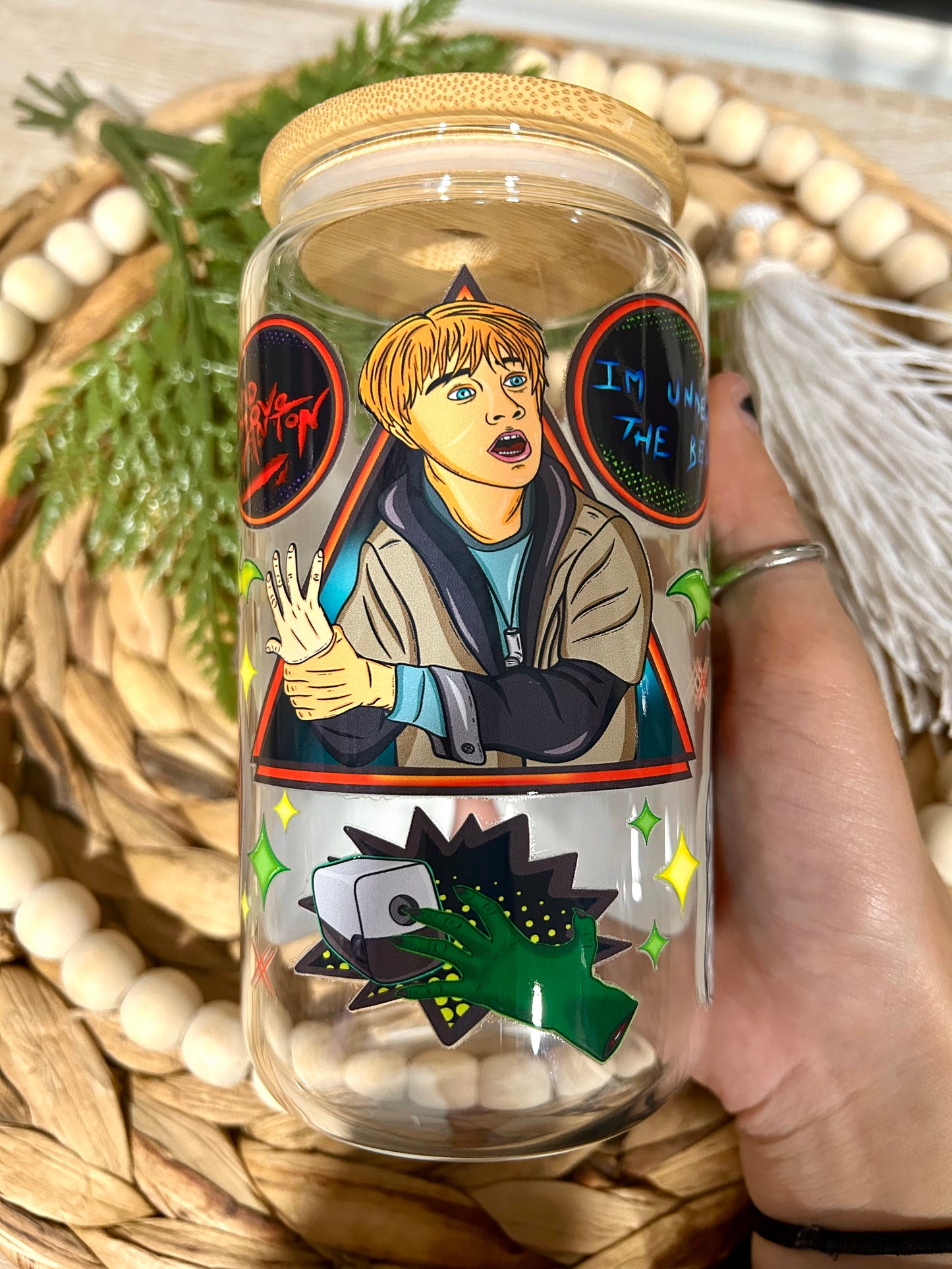 Idle Horror Hand Inspired Glass Cup