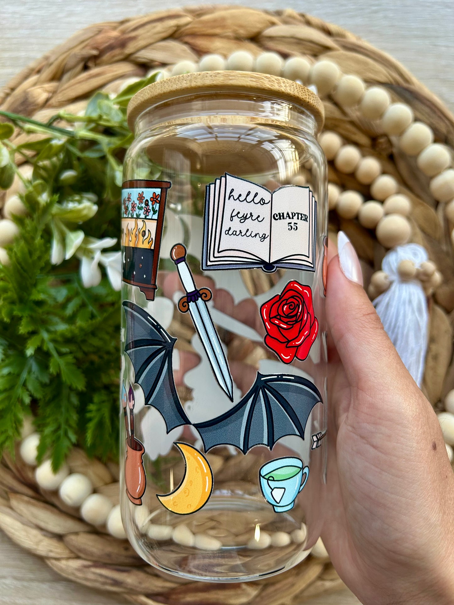Fantasy Readers Themed Glass Cups