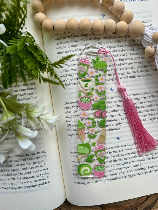 Matcha and Lavender Themed Bookmarks