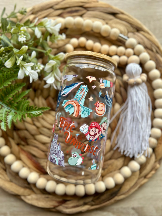 Epic Themed Theme Park Glass Cup