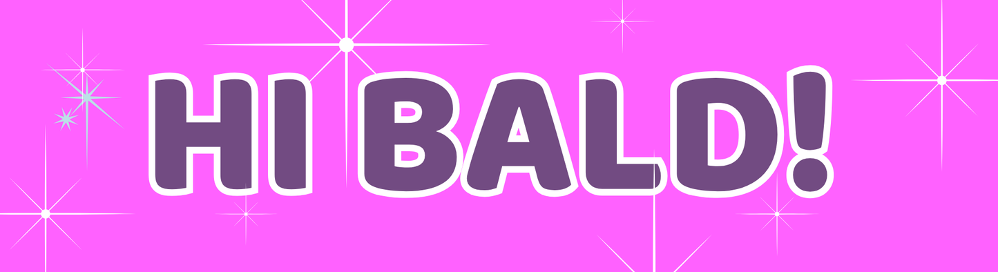 "Hi Bald!" Car Bumper Sticker
