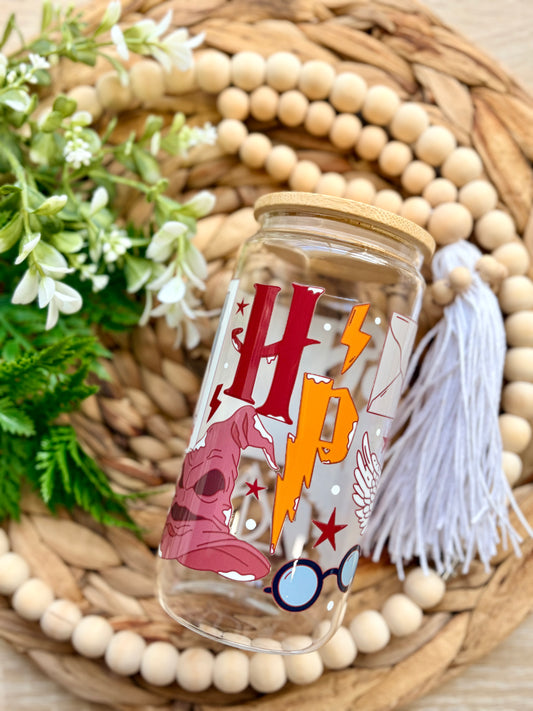 HP Polaroid Characters Themed Glass Cup