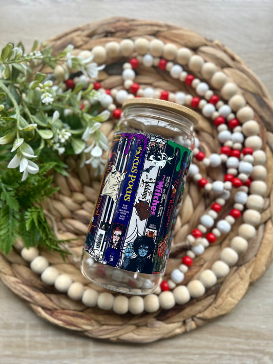 Childhood Scary Movies VHS Tapes Inspired Glass Cup