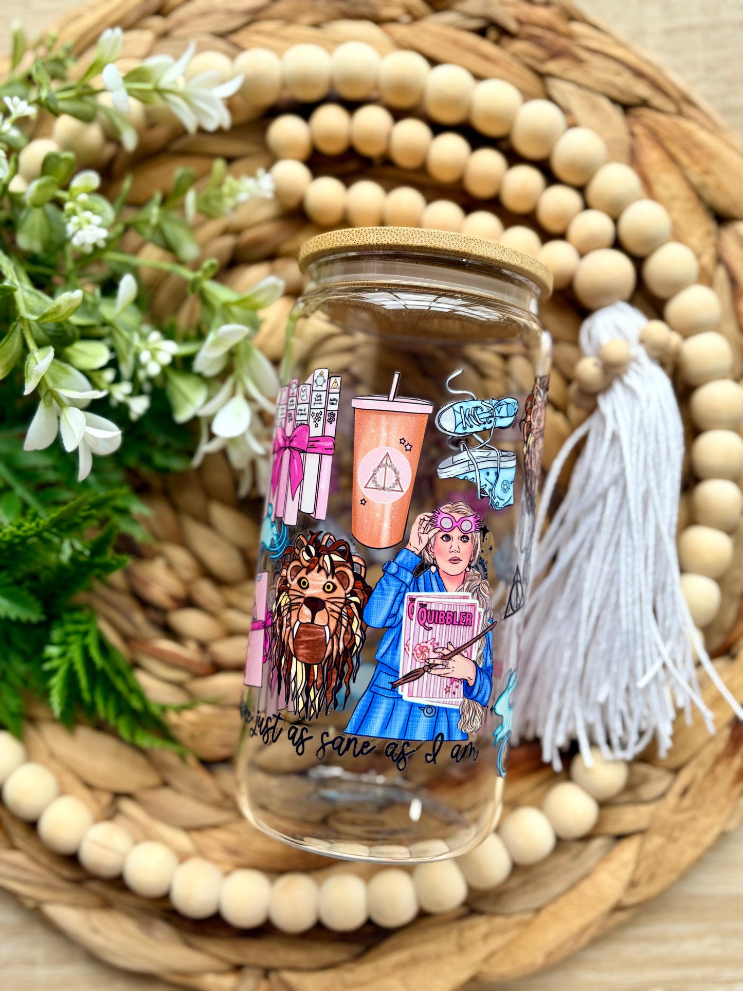 Luna Witch Themed Glass Cup