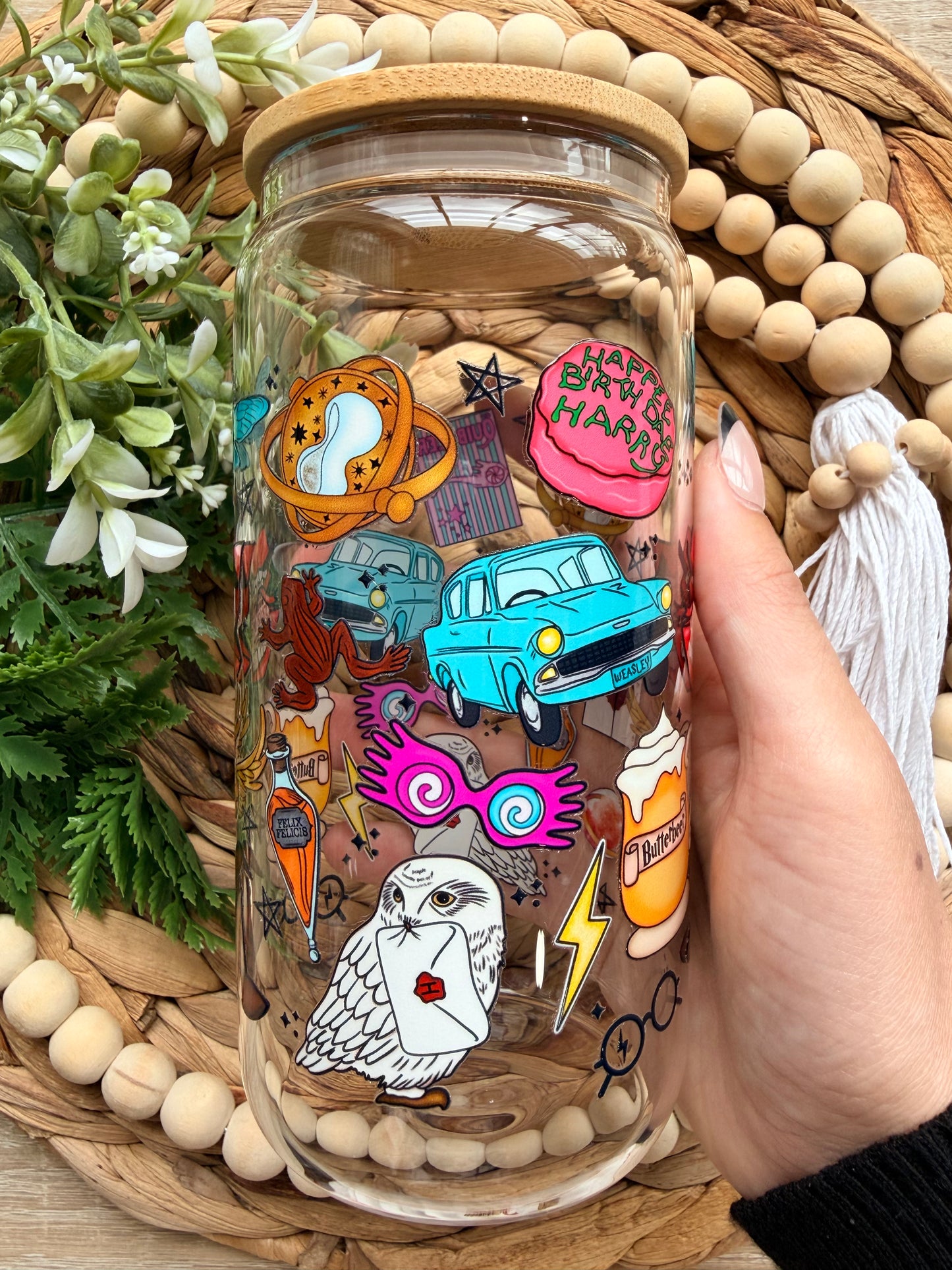 Wizard Movie References Themed Glass Cup