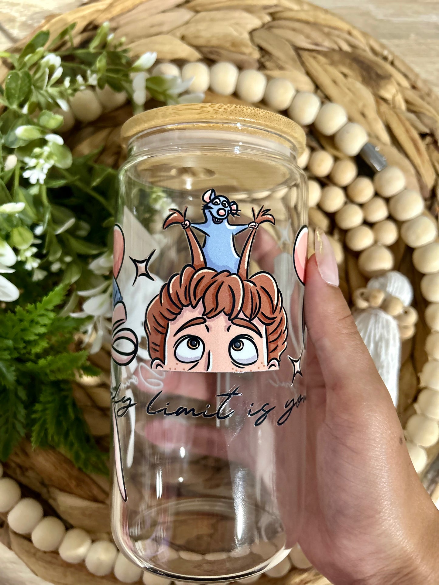 Cooking Rat Inspired Glass Cup || Magical Collection