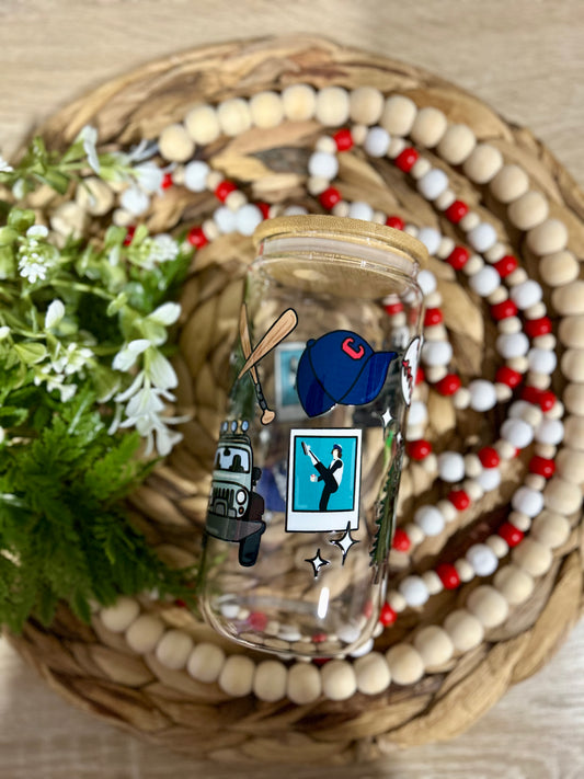 Twilight Baseball Inspired Glass Cup