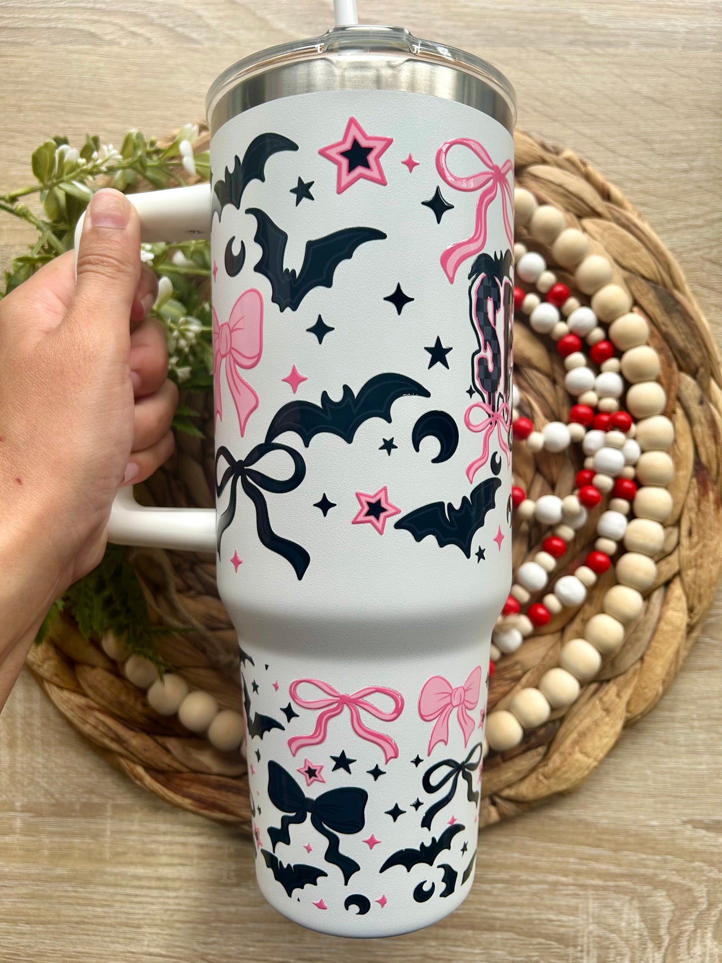 Spooky Girl Bats & Bows 40 Oz Tumbler