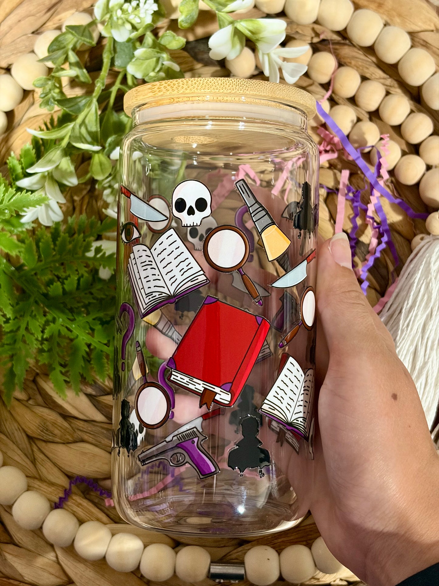 Fantasy Readers Themed Glass Cups