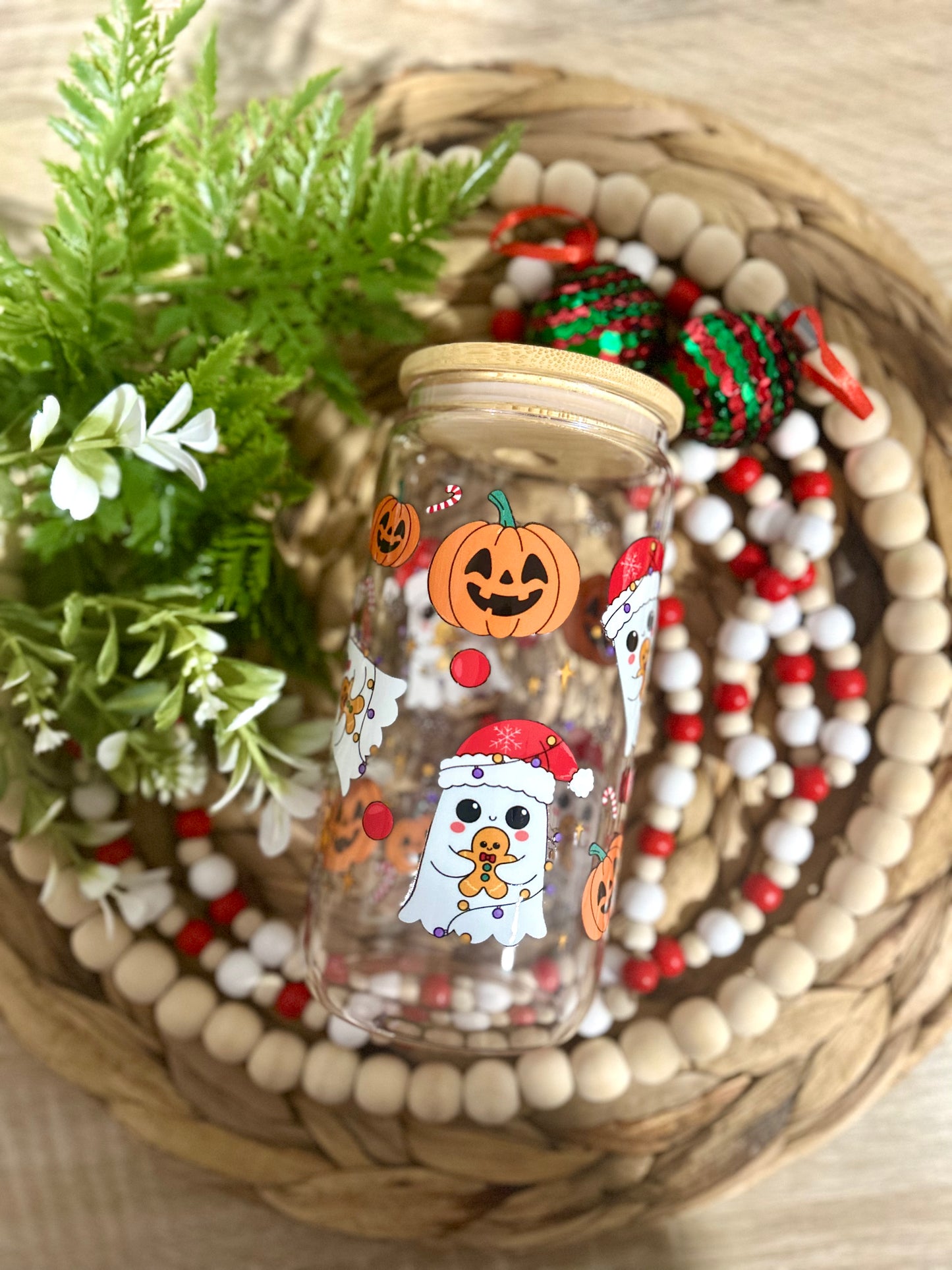 Christmas & Pumpkins Ghostie Themed Cup