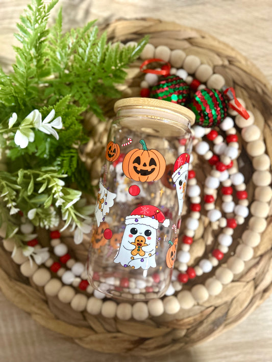 Christmas & Pumpkins Ghostie Themed Cup