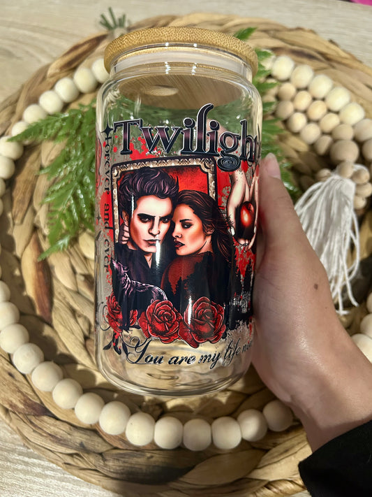 Vampires Love Themed Glass Cups | Valentine Collection