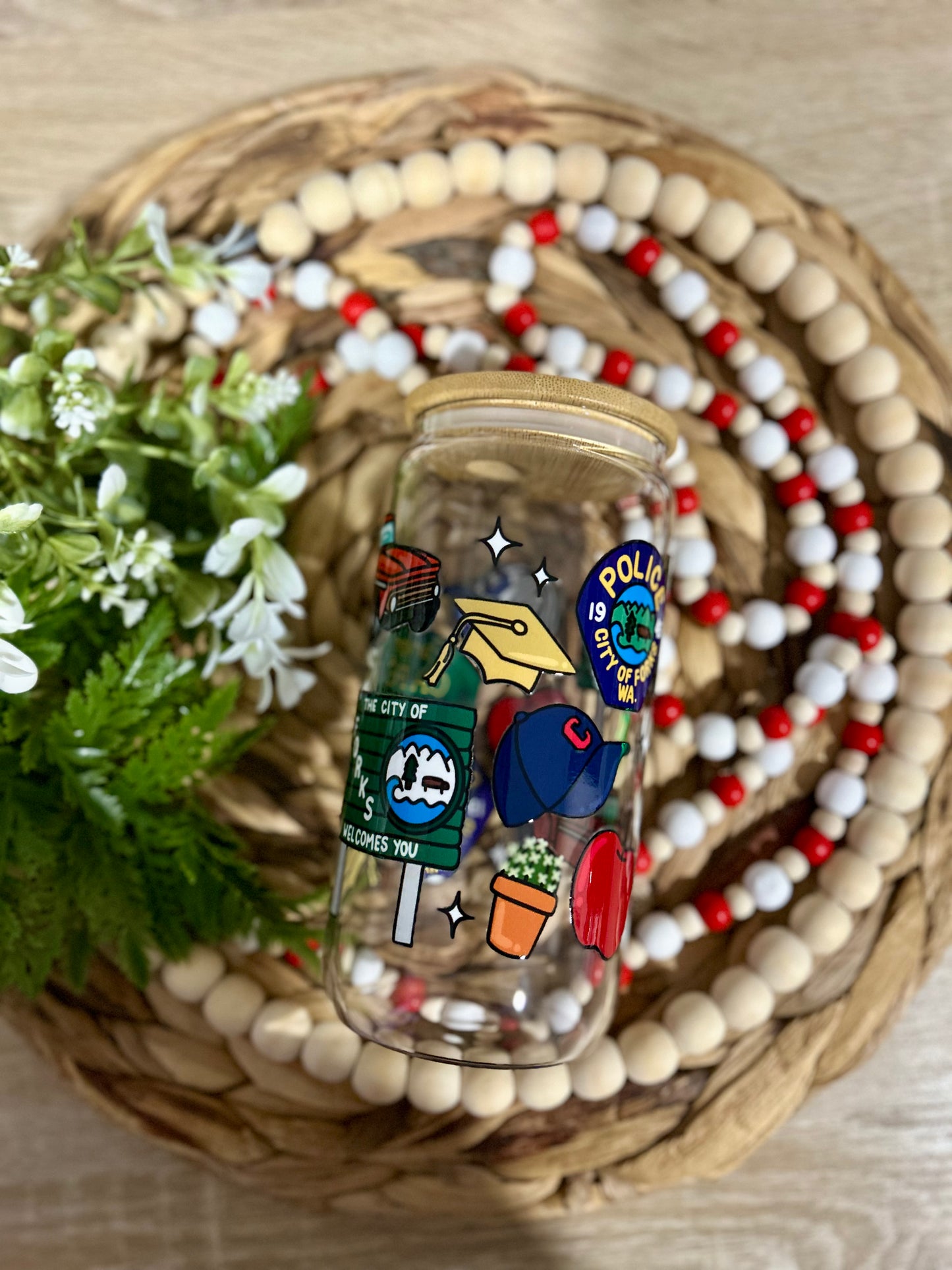 Forks Washington Inspired Glass Cups