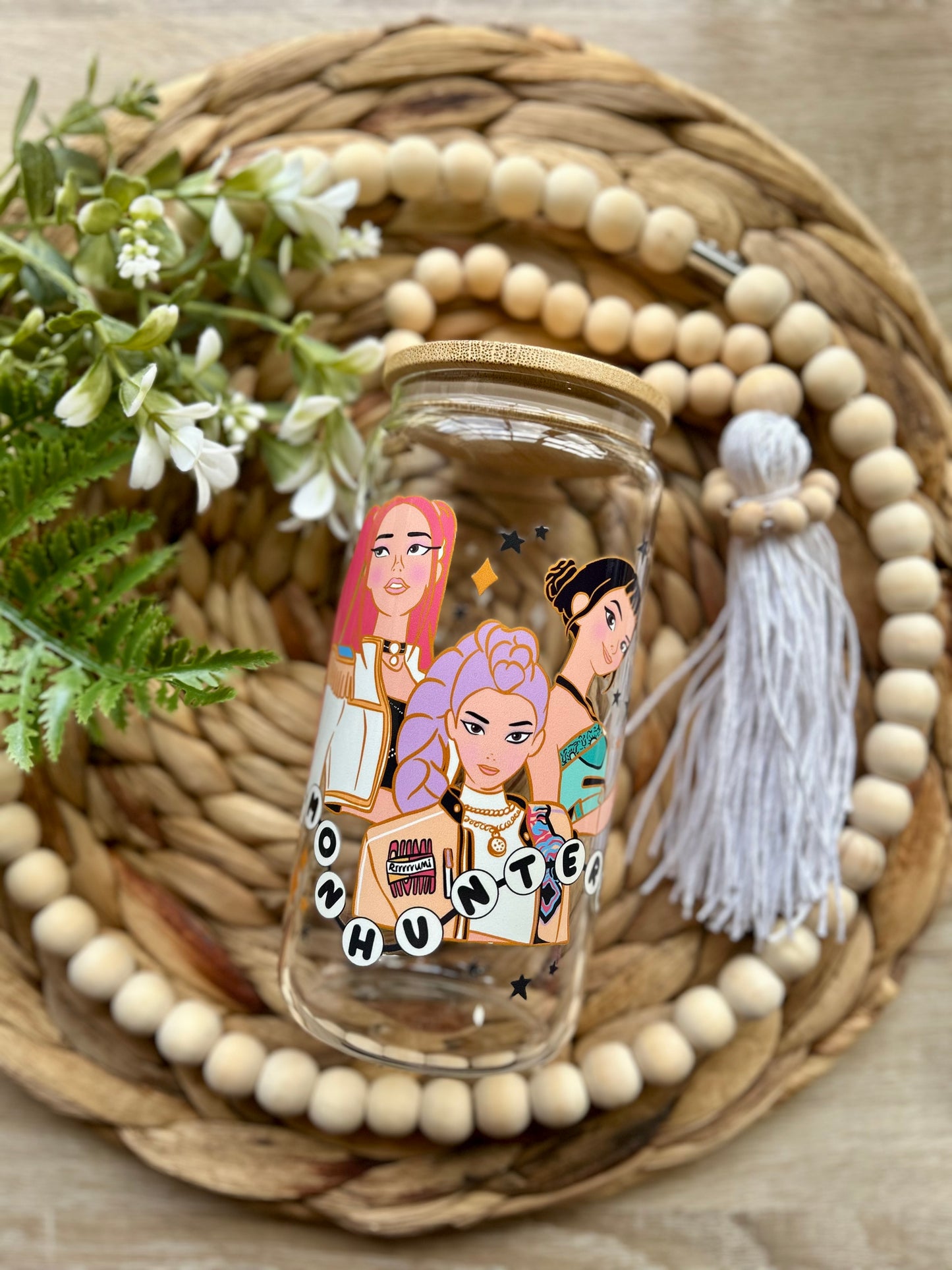 Huntrix Inspired Glass Cup