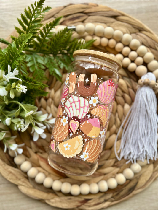 Conchas & Sweets Themed Glass Cup