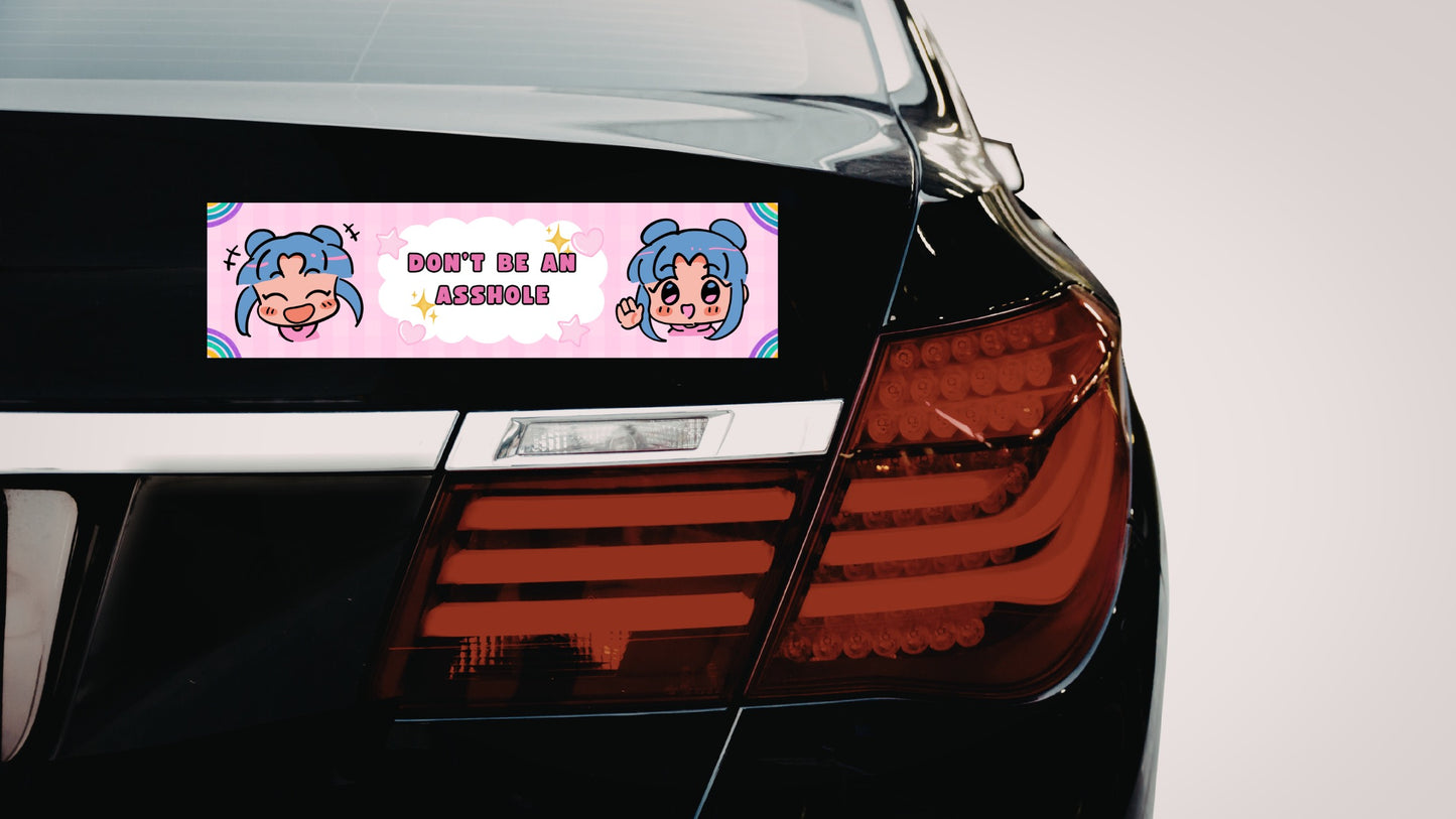 "Don't Be An A-Hole" Cute Bumper Sticker