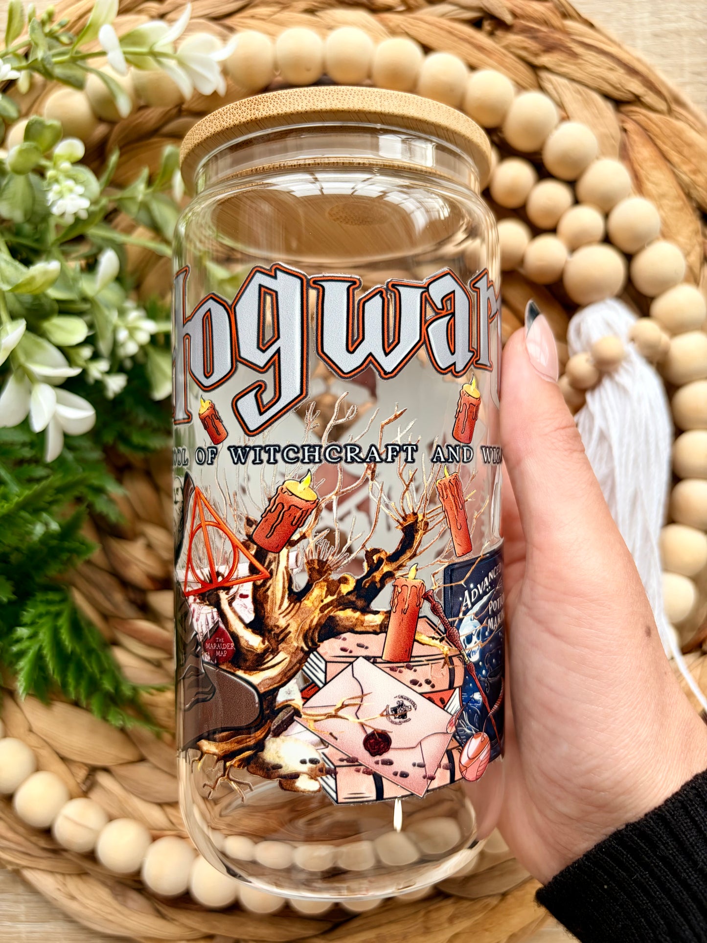 Wizard School Themed Glass Cup