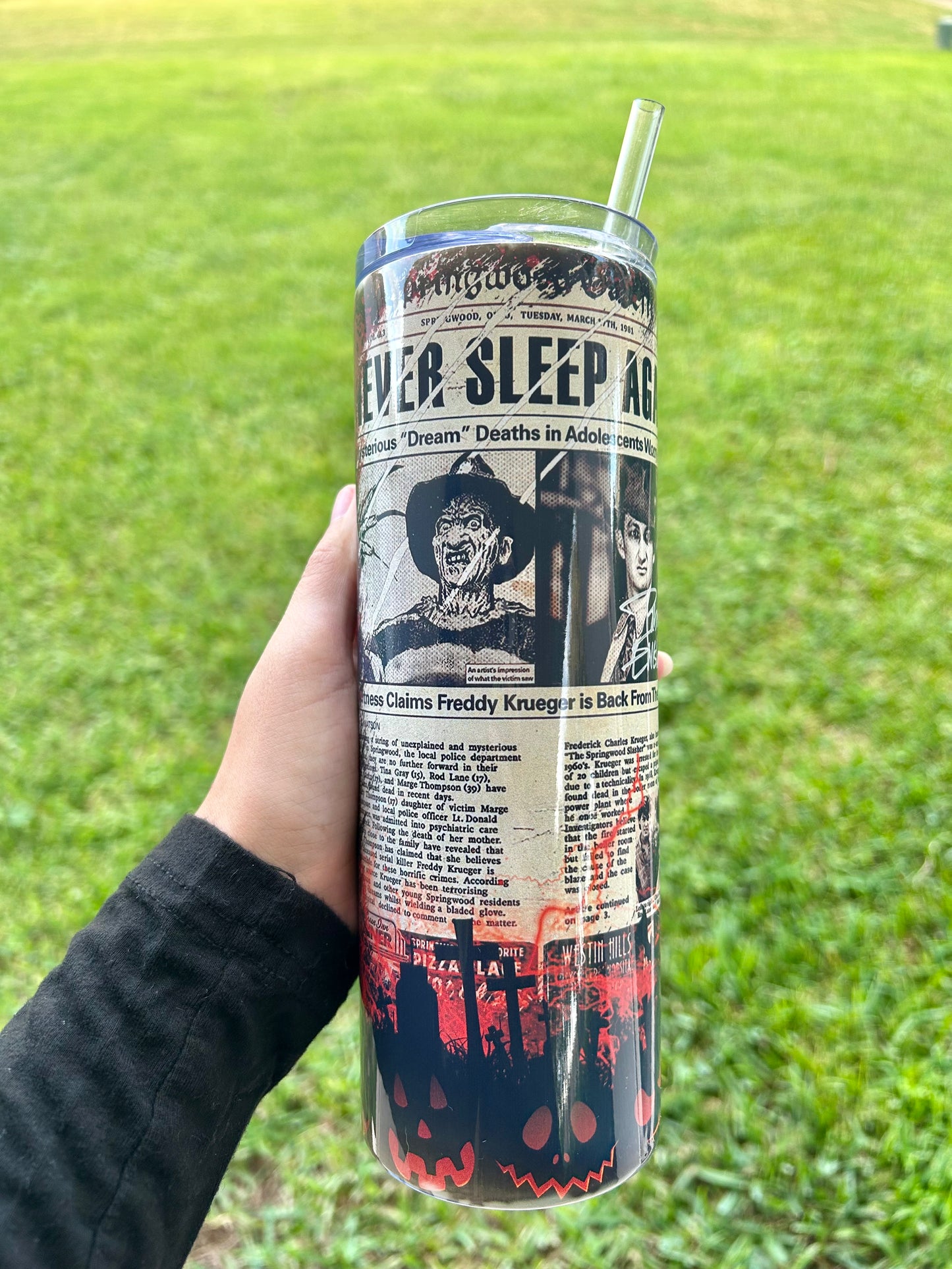 Nightmare Sleep Demon Steel Tumbler - Glass & Glamour Co.