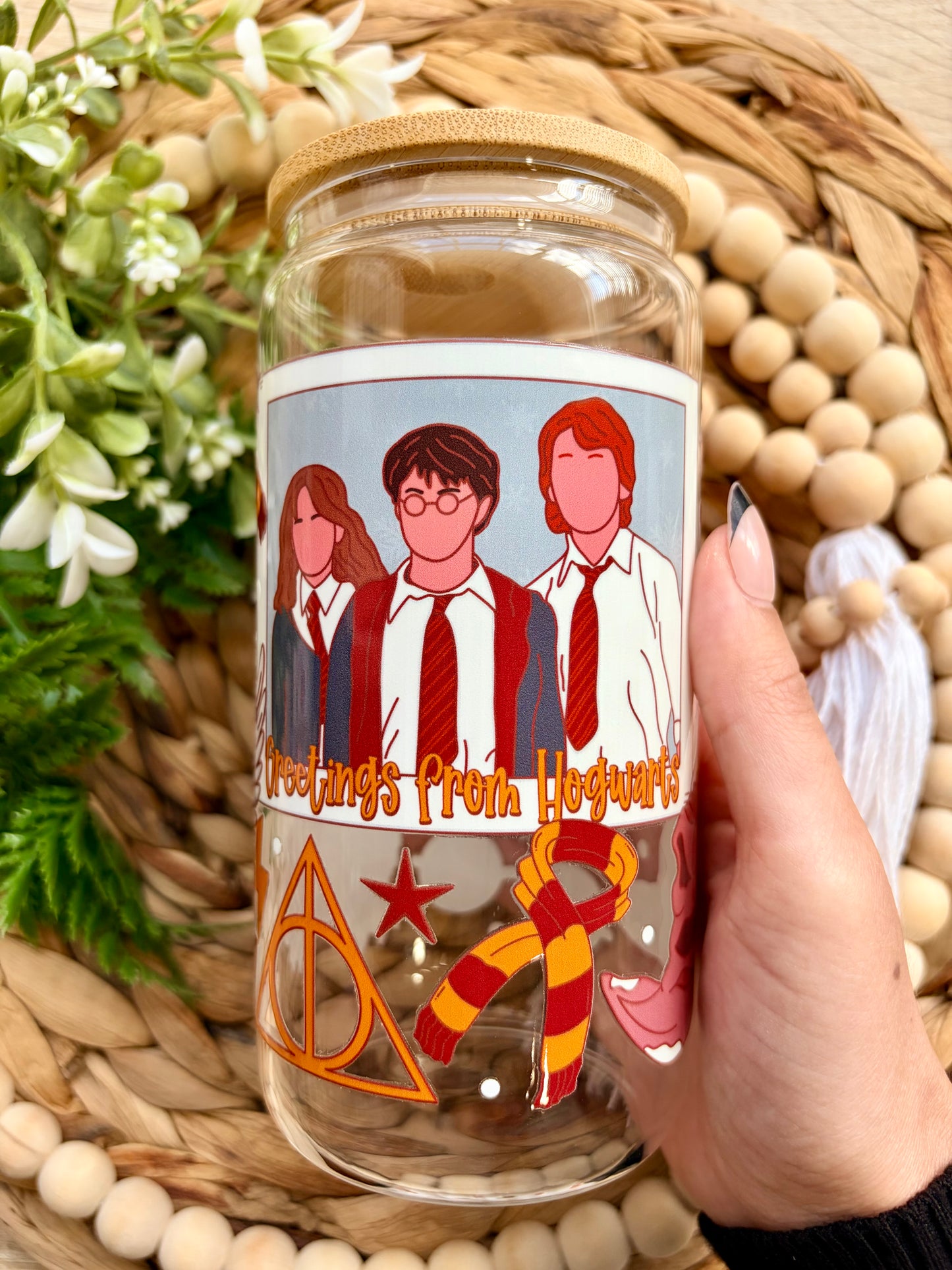 HP Polaroid Characters Themed Glass Cup