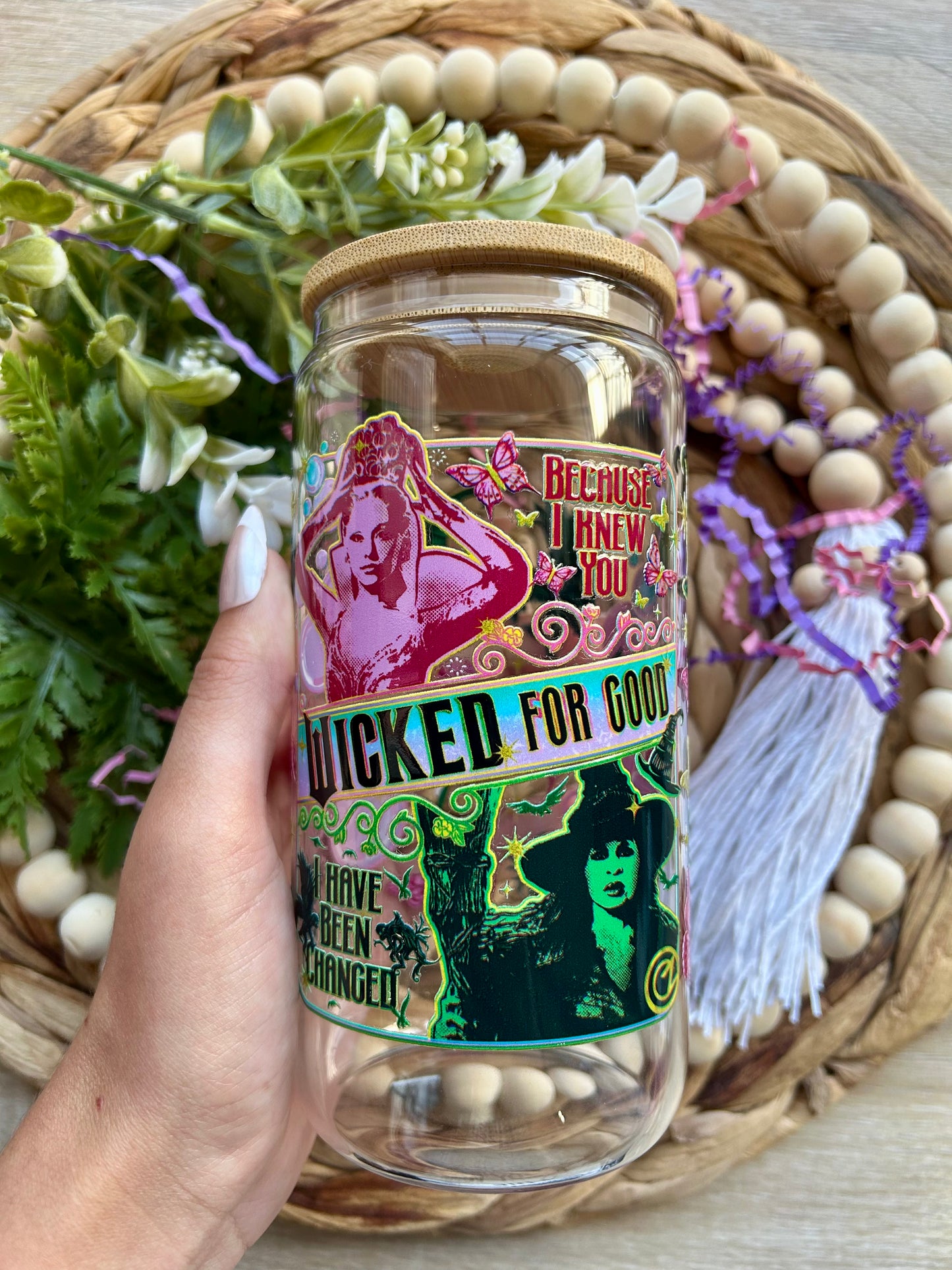 Wicked Witches For Good Inspired Glass Cup