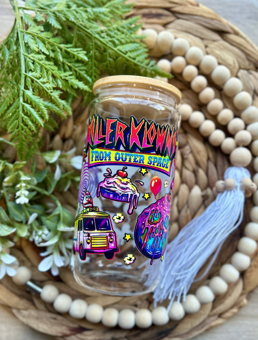 Halloween / Horror Themed 16 Oz Glass Cups