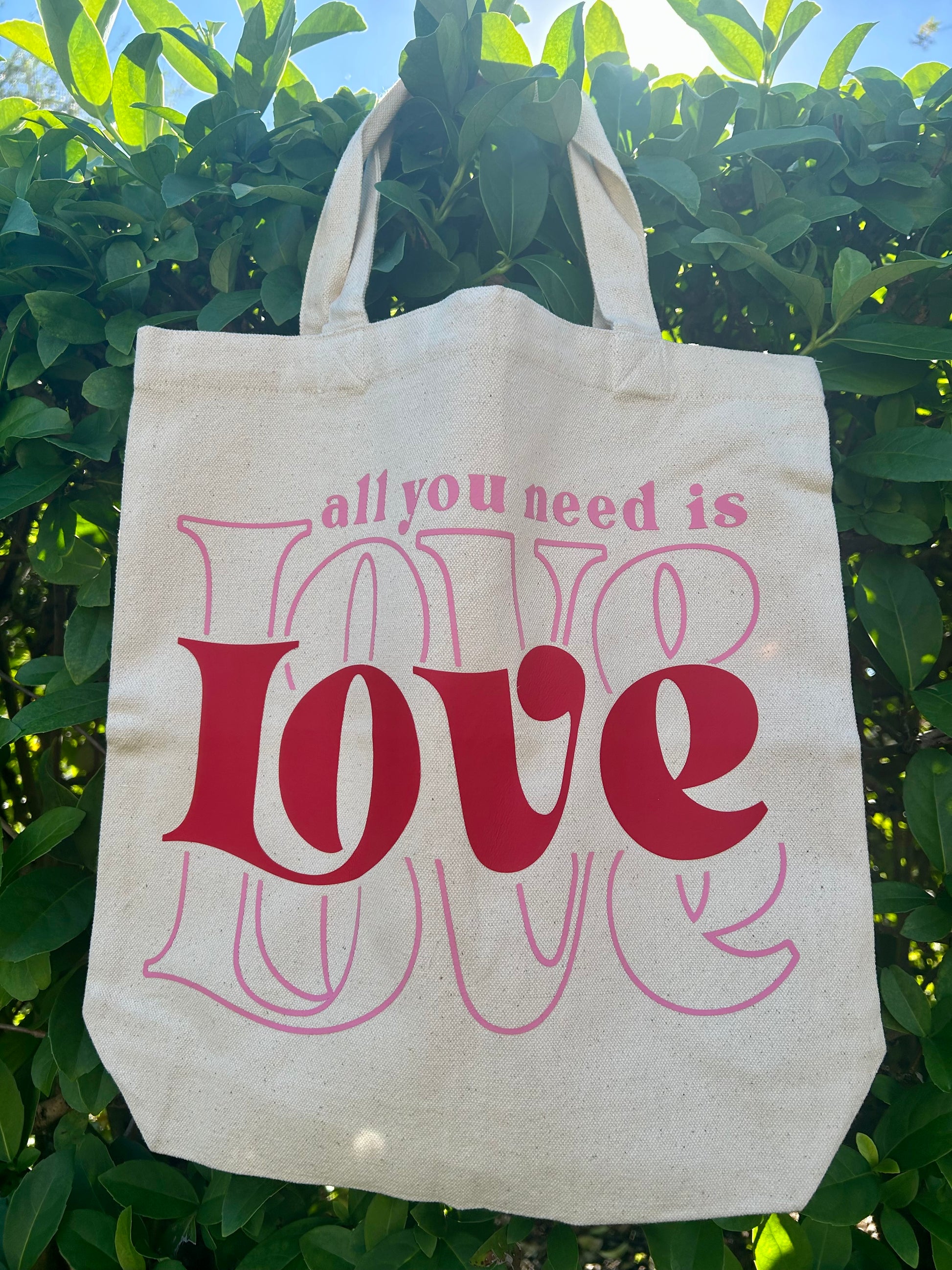 All You Need is Love Tote Bags Black iron - Glass & Glamour Co.