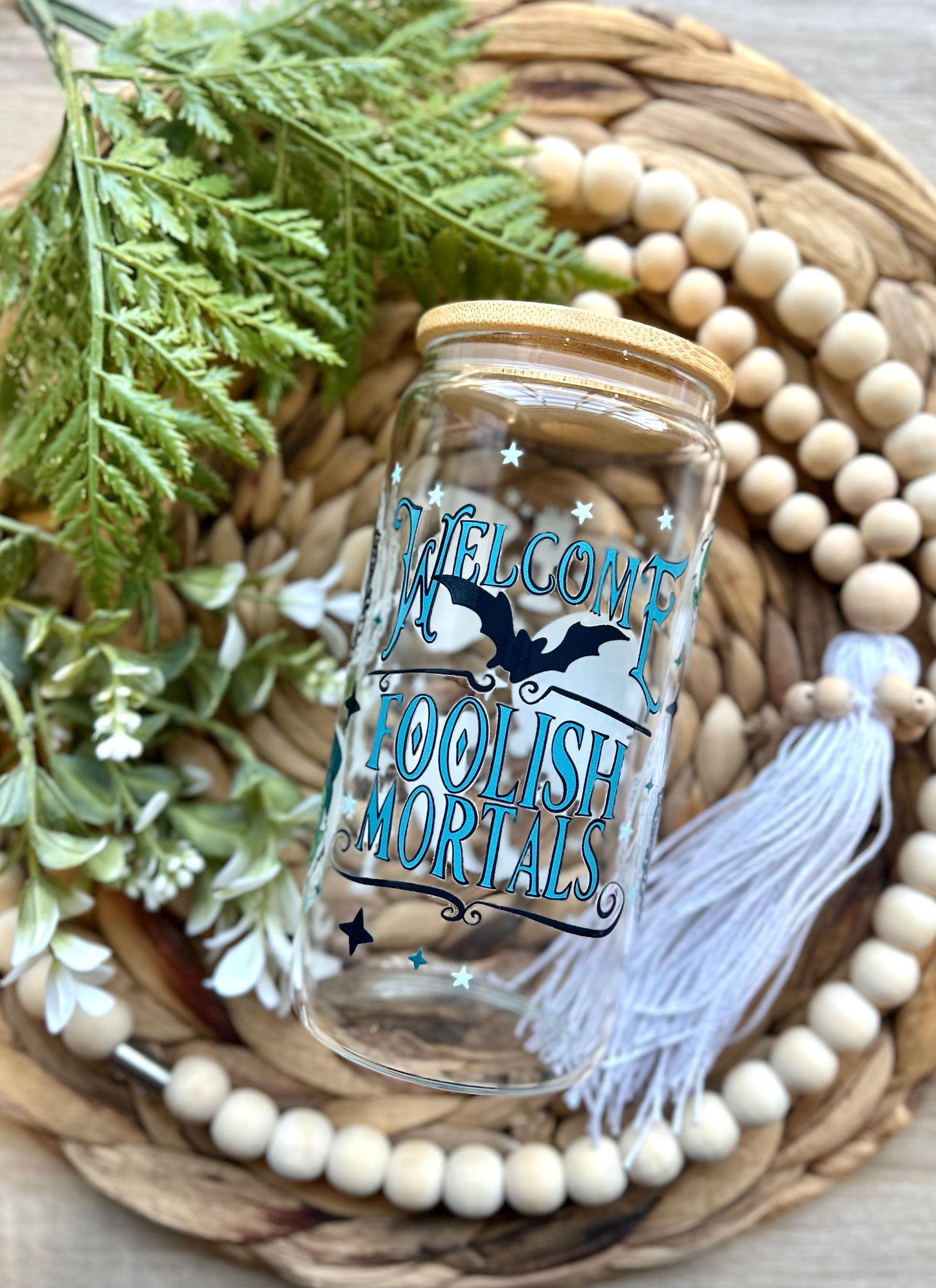 Foolish Mortal Themed Glass Cup || Magical Collection