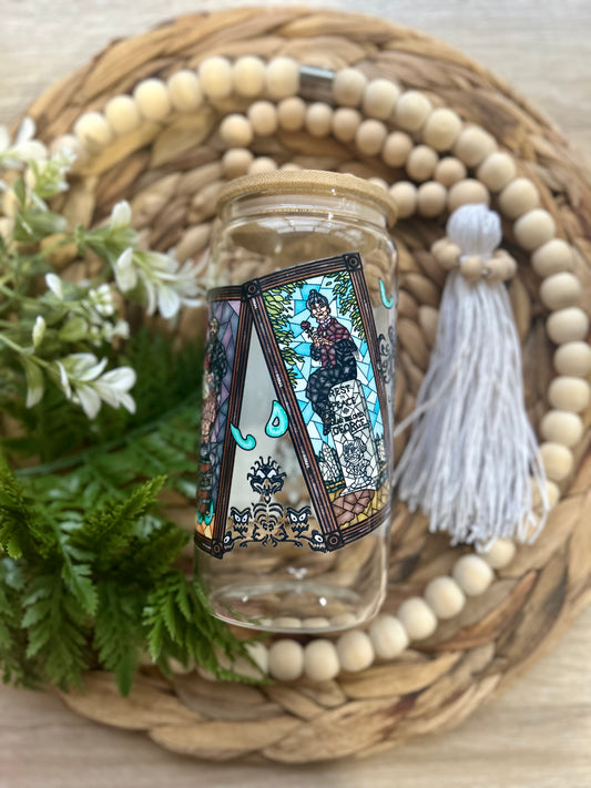 Haunted Stained Glass Themed Glass Cup