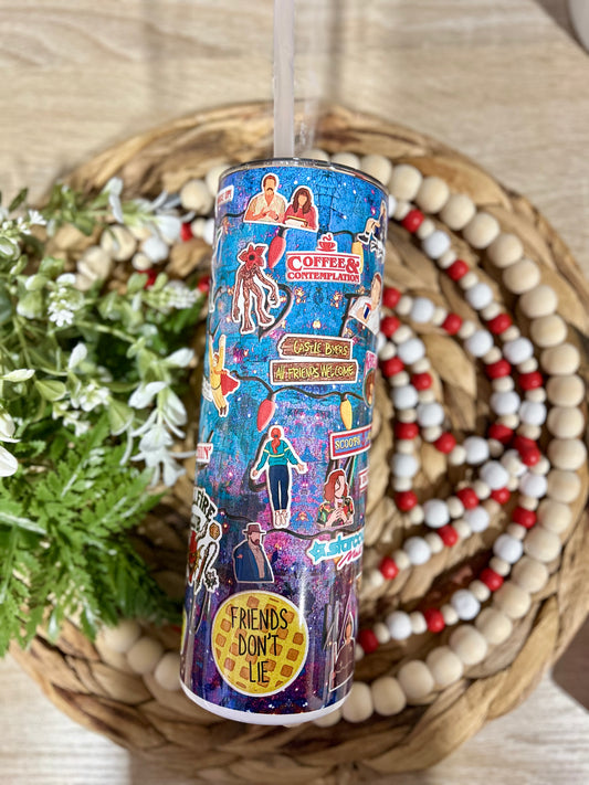 Stranger 80's Kids Inspired Steel Tumbler