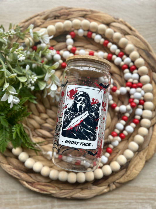 Horror Bloody Tarot Cards Inspired Glass Cups