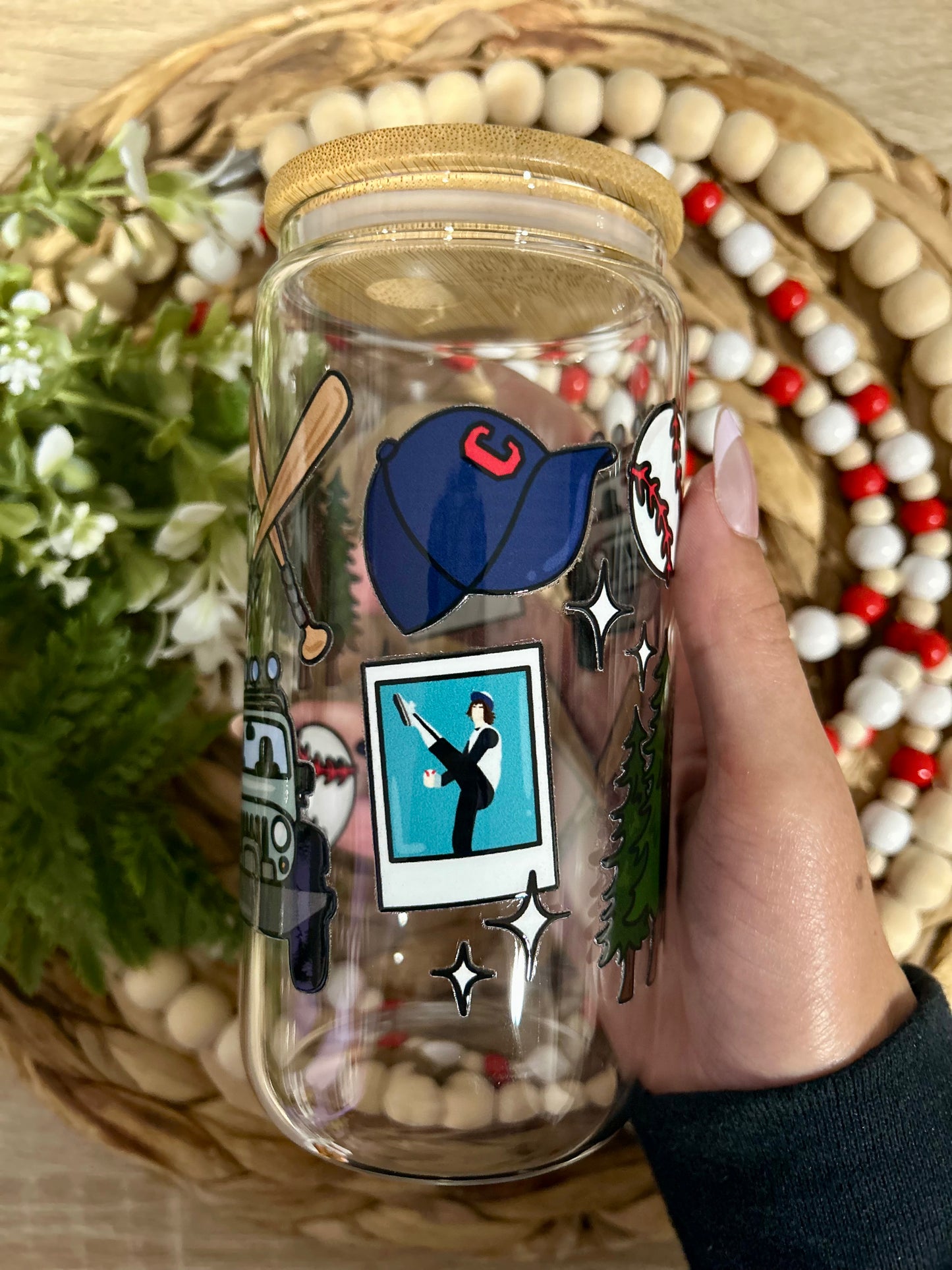 Twilight Baseball Inspired Glass Cup