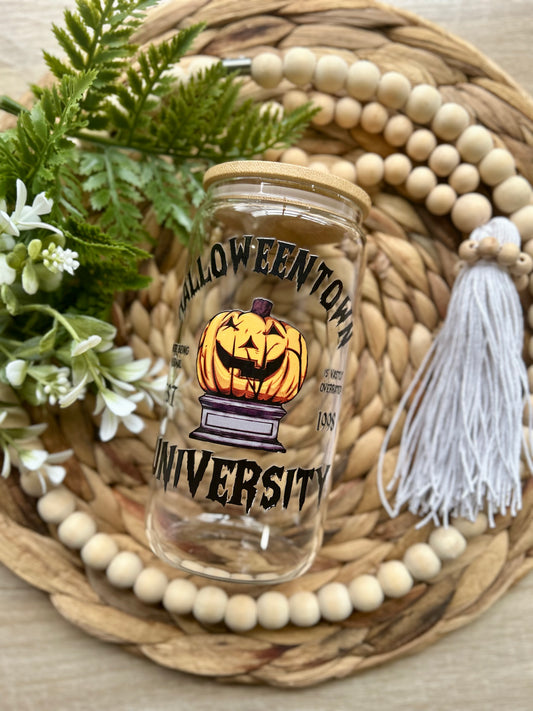 Halloween Town Themed Glass Cup