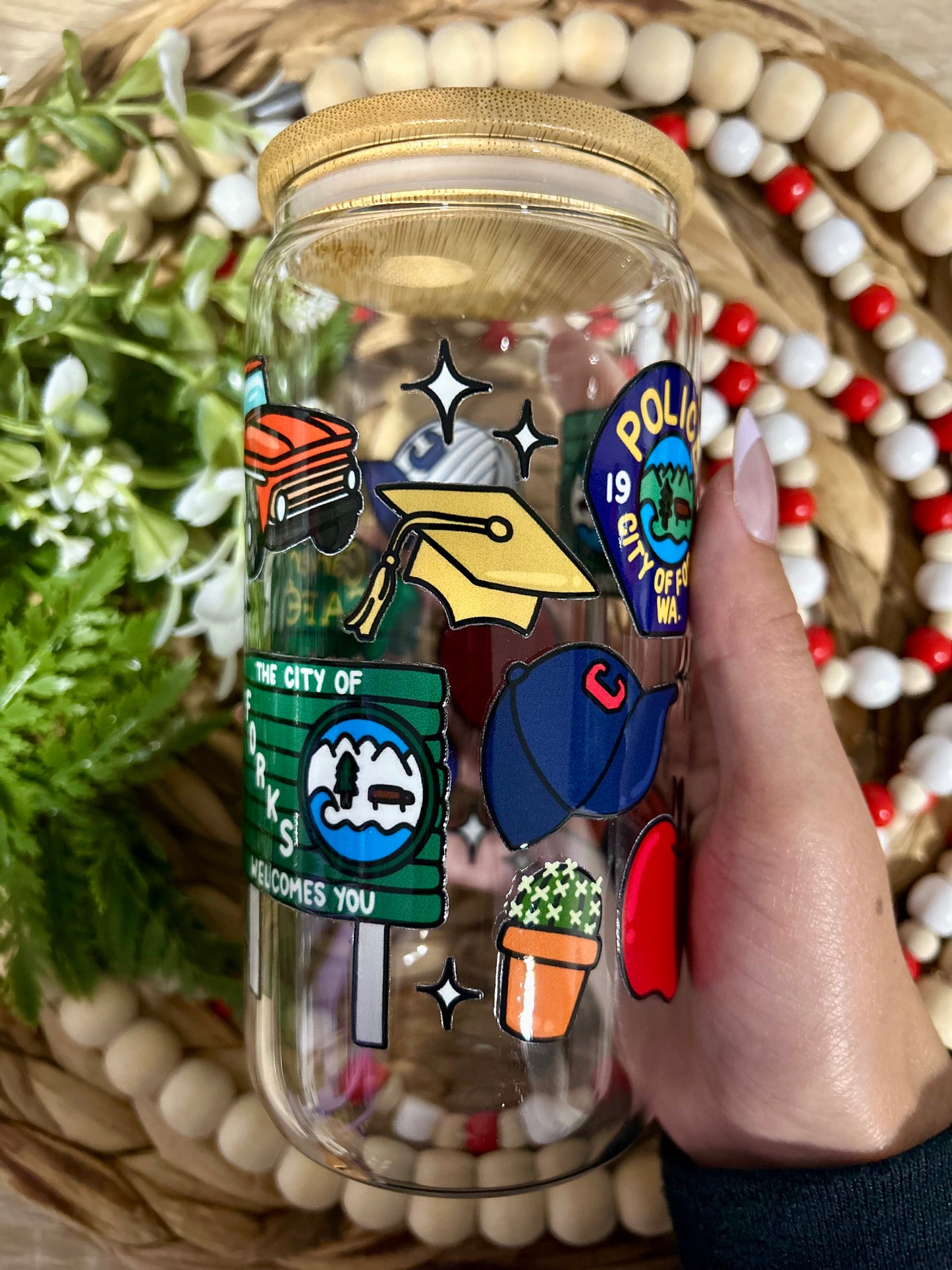 Forks Washington Inspired Glass Cups