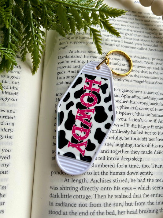 Cowgirl Girly Motel-Style Keychain - Glass & Glamour Co.