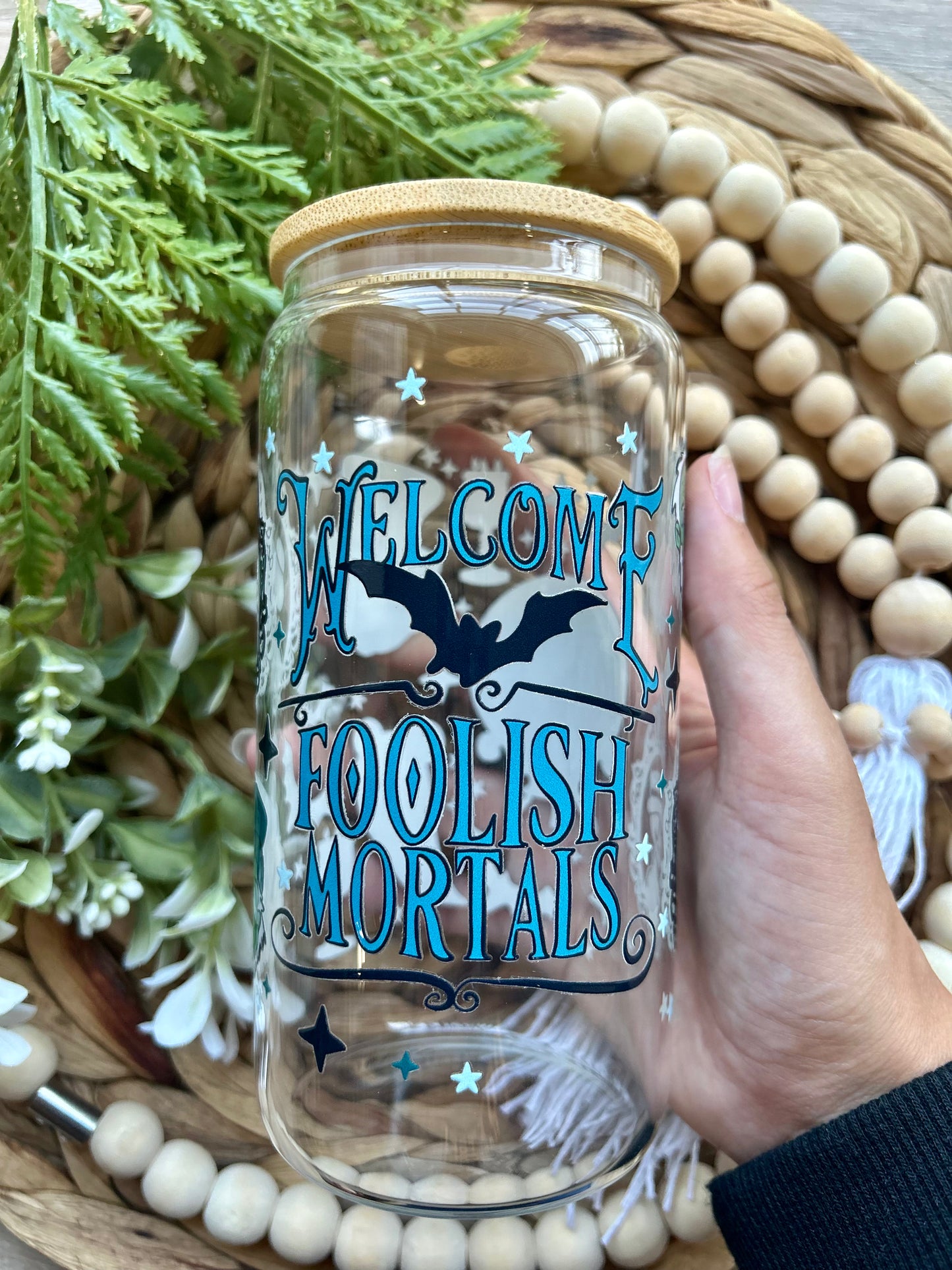 Foolish Mortal Themed Glass Cup || Magical Collection