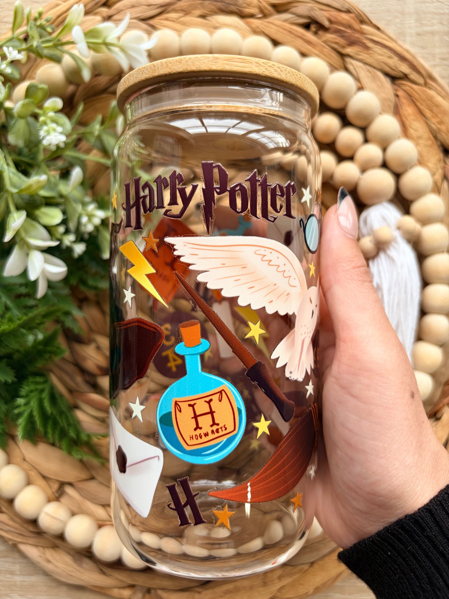 HP Themed Glass Cup