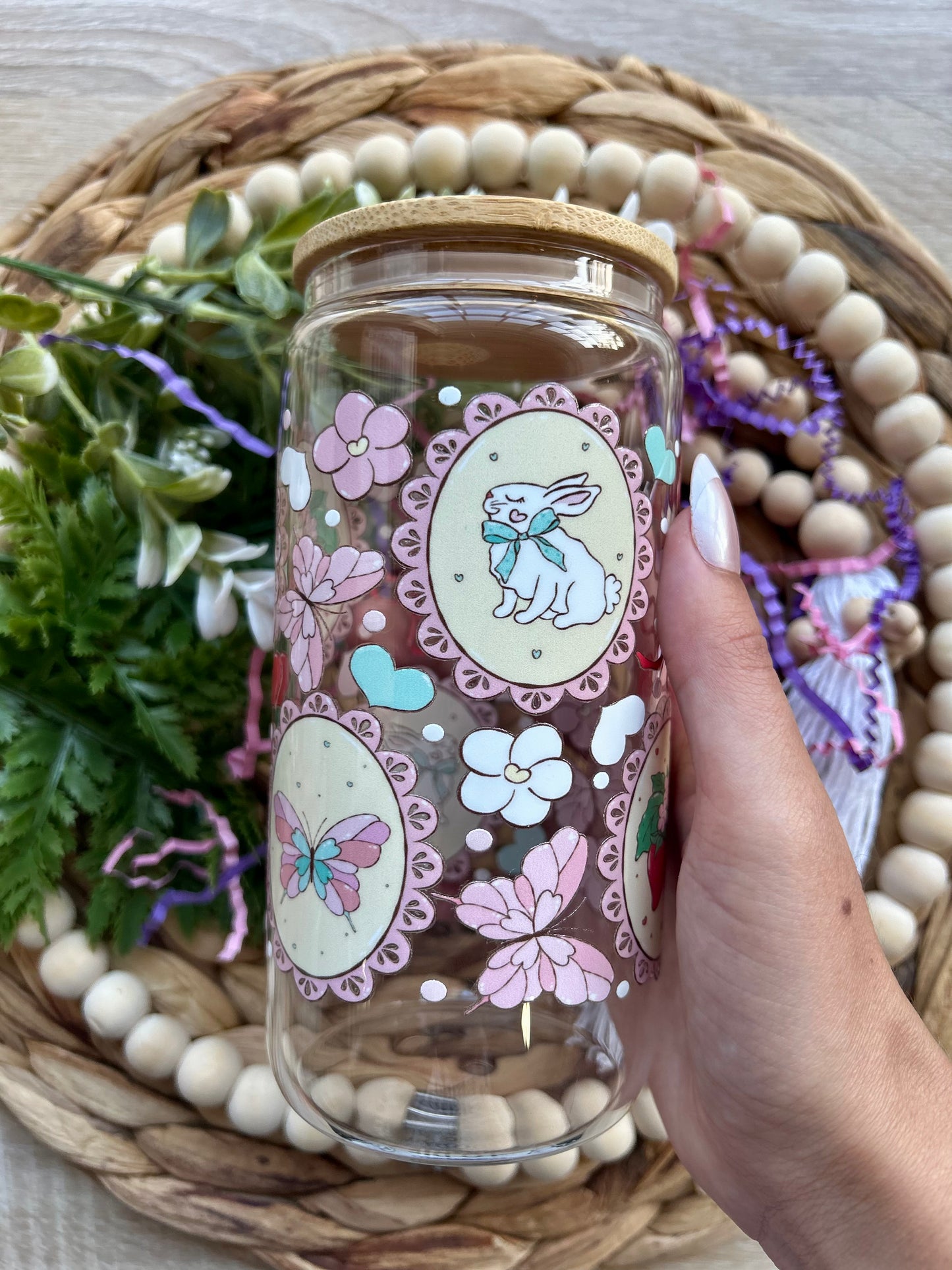 Valentine's White Bunny Themed Cup